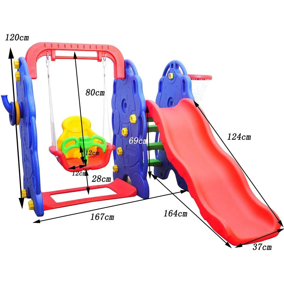 Kinderrutsche mit Schaukel - 0