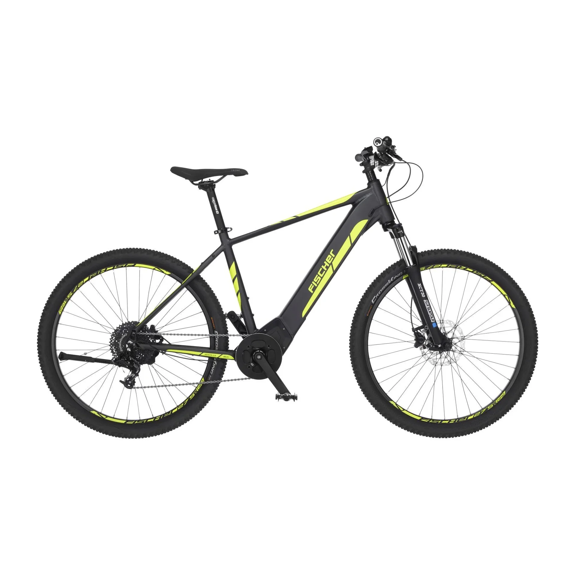 Unisex E-Bike MTB, 29 Zoll, Rahmengröße 46cm, 10-Gang Kettenschaltung, schiefergrau matt, MONTIS 5.0i - 3