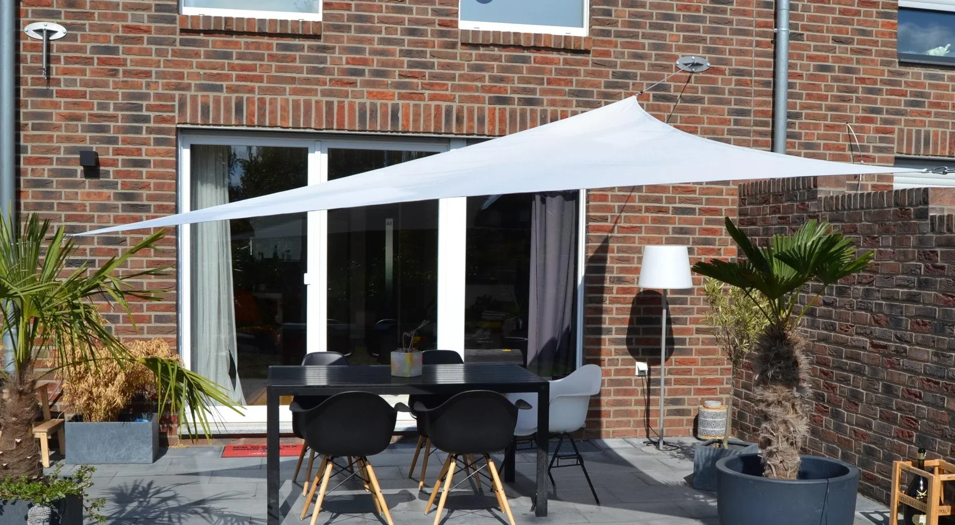 Dreieck-Sonnensegel wasserabweisend silbergrau 360 x 360 x 360cm - 0