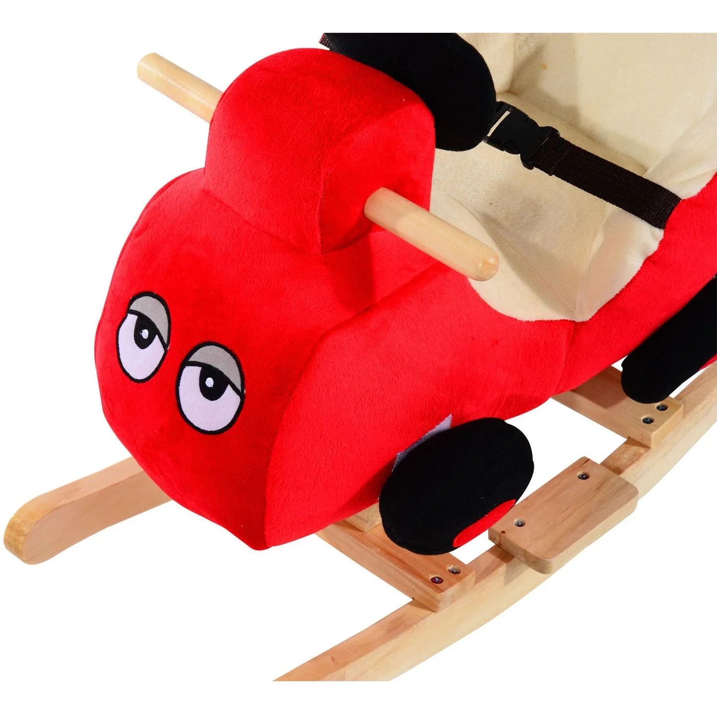 Schaukelpferd Plüsch Auto Schaukeltier Lieder Spielzeug Kinder Baby Rot Auto - 5