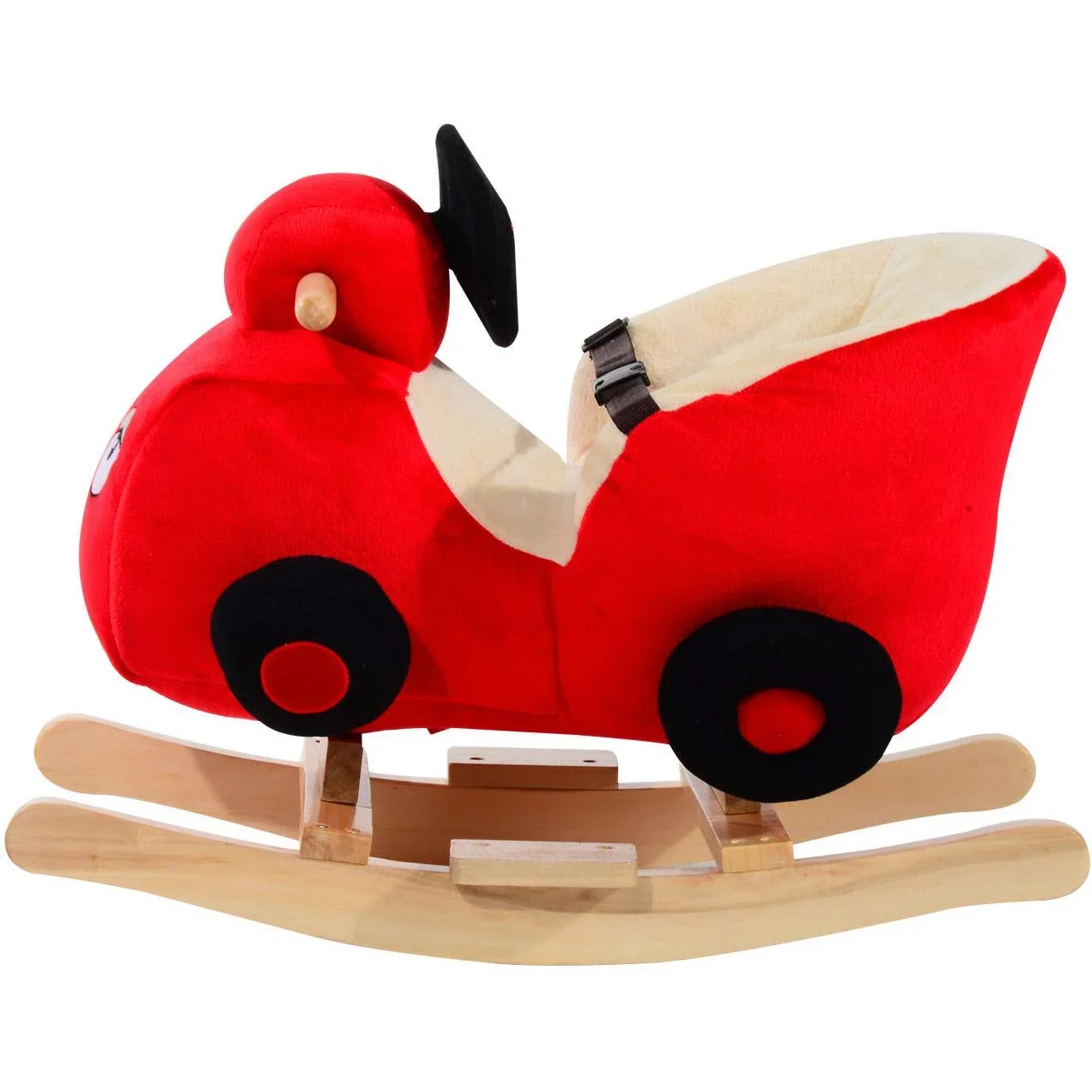 Schaukelpferd Plüsch Auto Schaukeltier Lieder Spielzeug Kinder Baby Rot Auto - 6