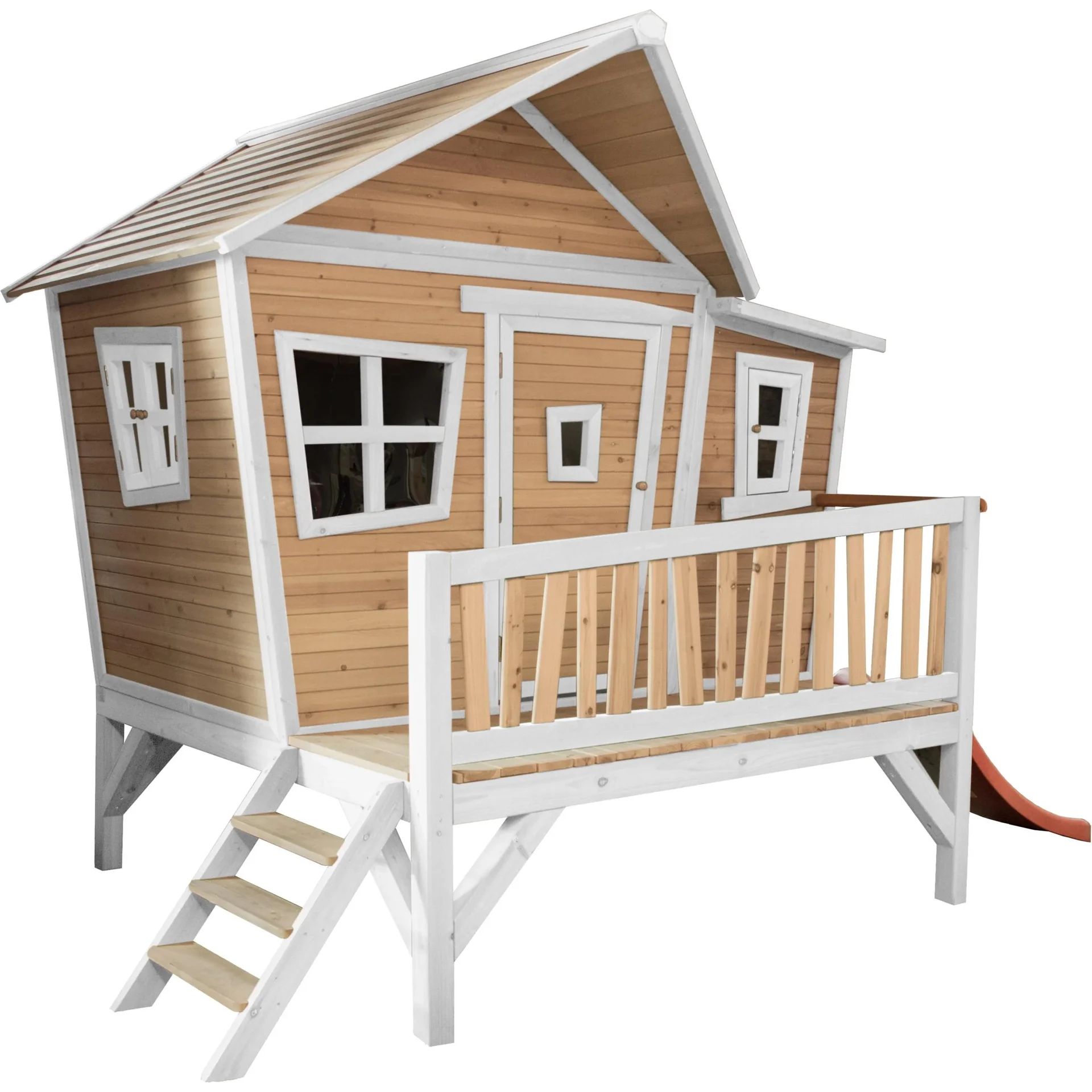 Emma Spielhaus Braun/Weiß - Rote Rutsche - 8
