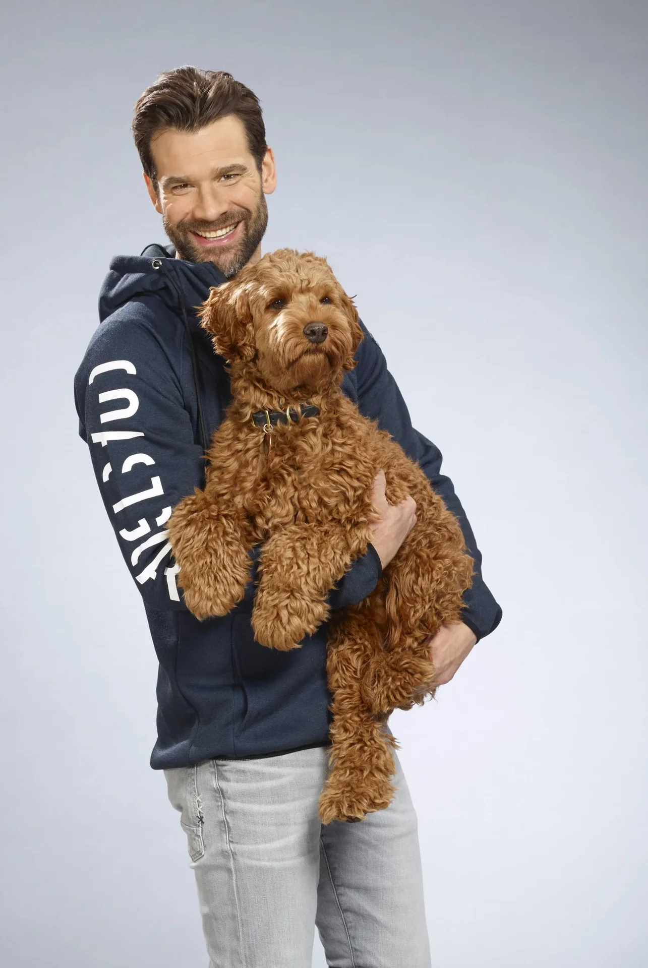 Sweatjacke mit Kapuze, Farbe marine, Gr.M - 2