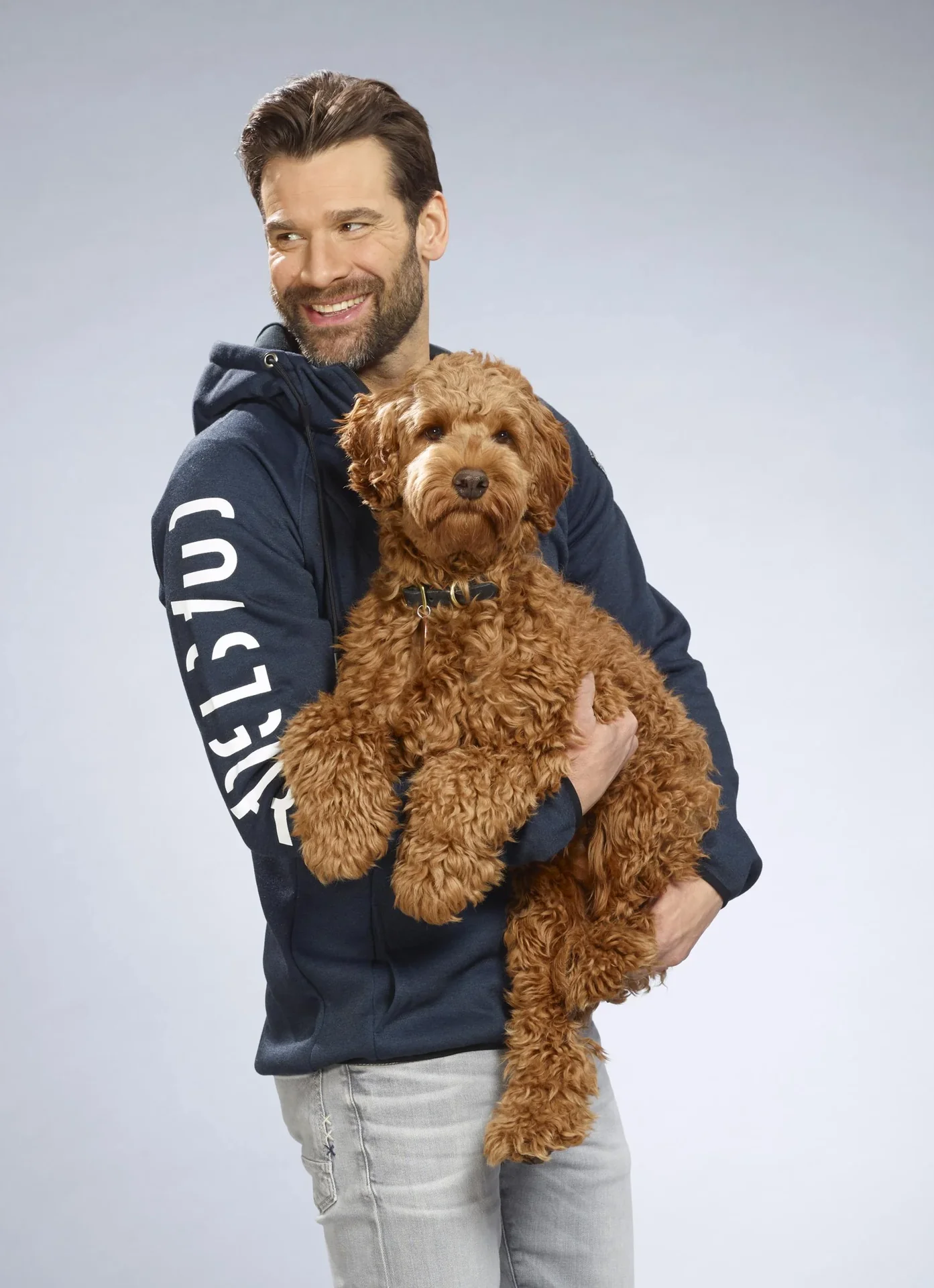 Sweatjacke mit Kapuze, Farbe marine, Gr.M - 5