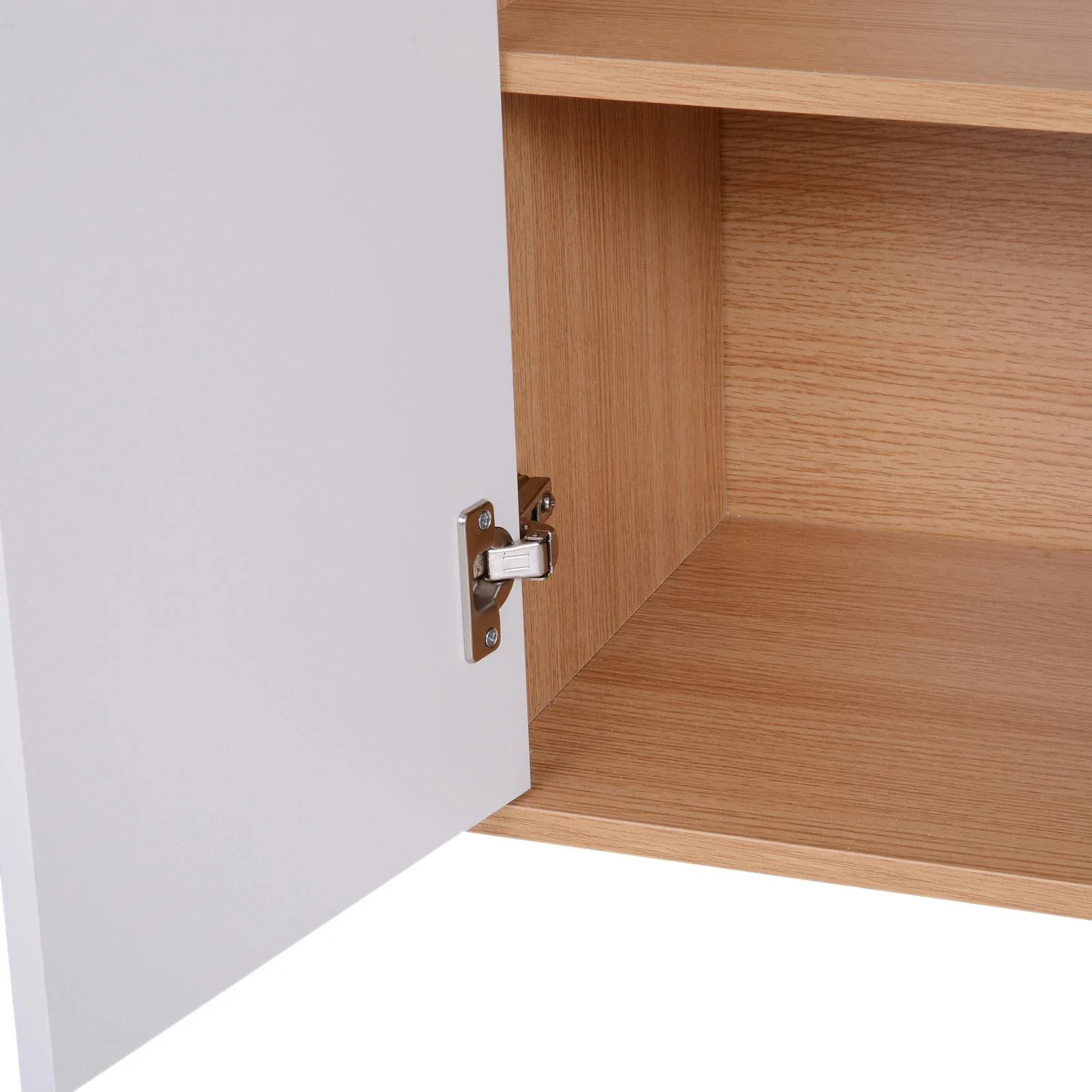 Mehrzweckschrank Standschrank Standregal Dekoschrank Bücherregal Schrank Holz Natur 80 x 32 x 90,5 cm - 0