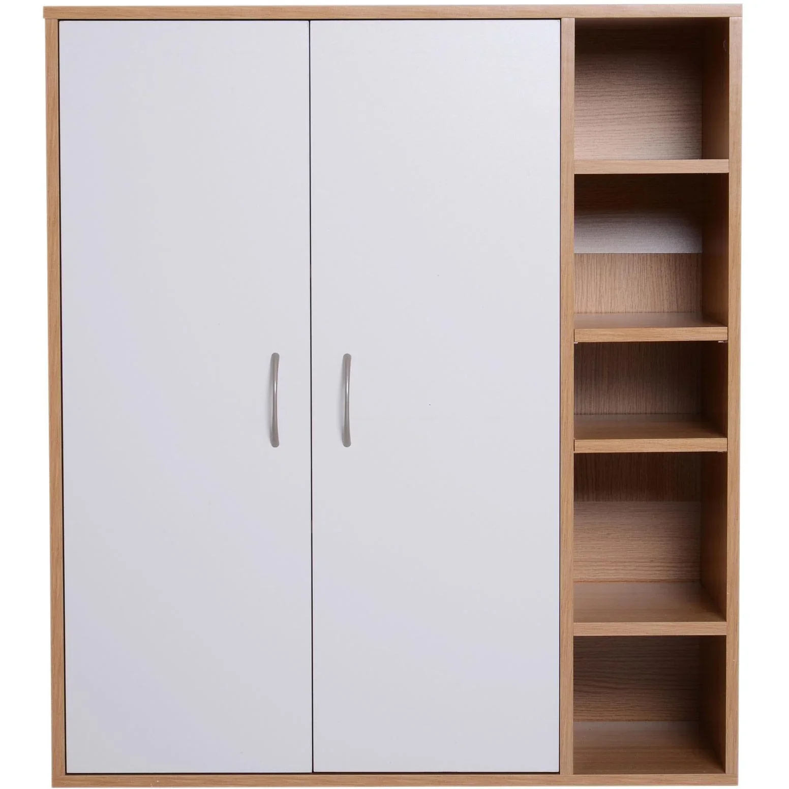 Mehrzweckschrank Standschrank Standregal Dekoschrank Bücherregal Schrank Holz Natur 80 x 32 x 90,5 cm - 4