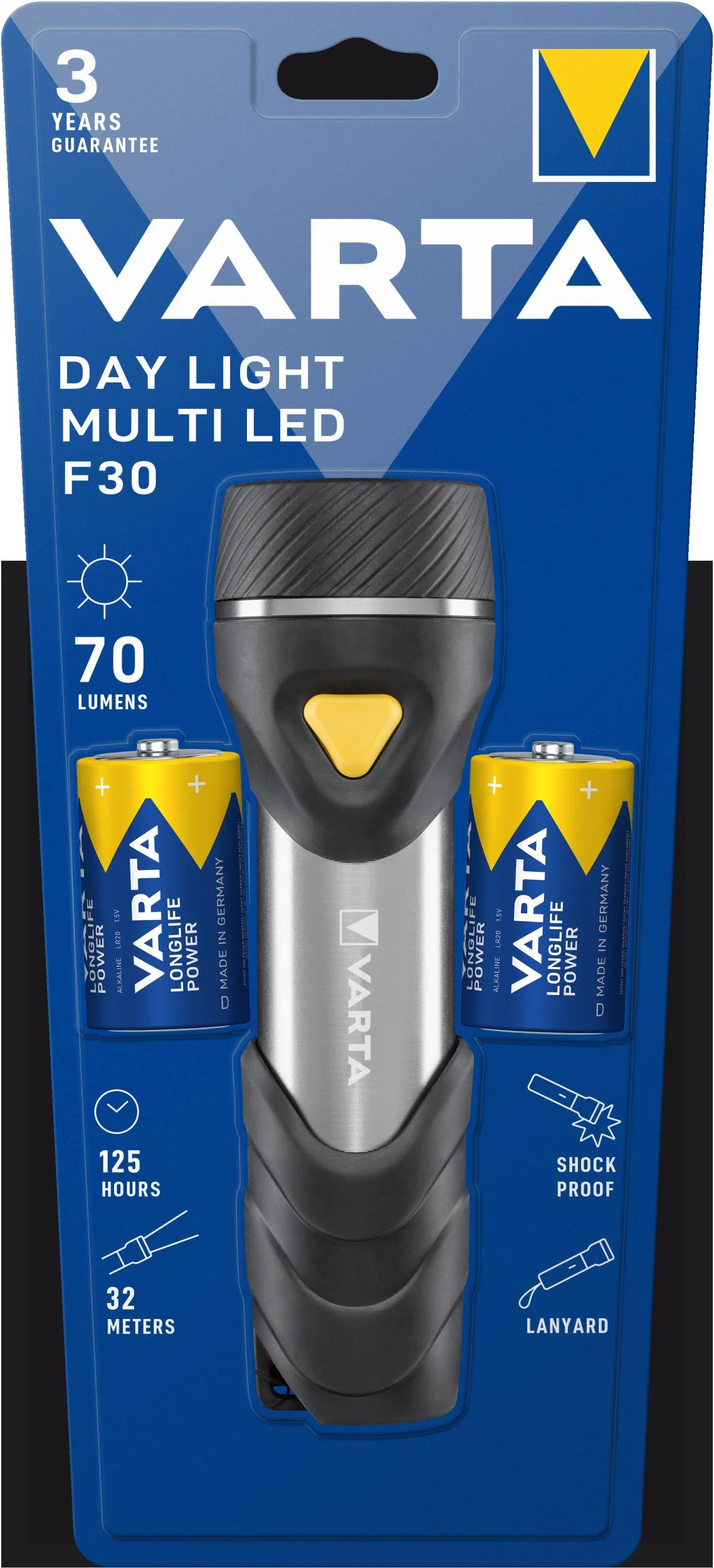 Multi LED Alu-Taschenlampe - F30 Day Light Multi LED, stoßfest - 0