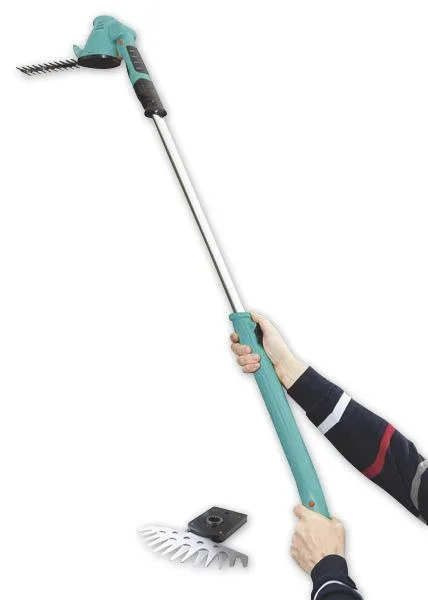 Akku Gras- & Strauchschere 10,8 Volt mit Fahrstock inklusiver Ersatzakku - 8