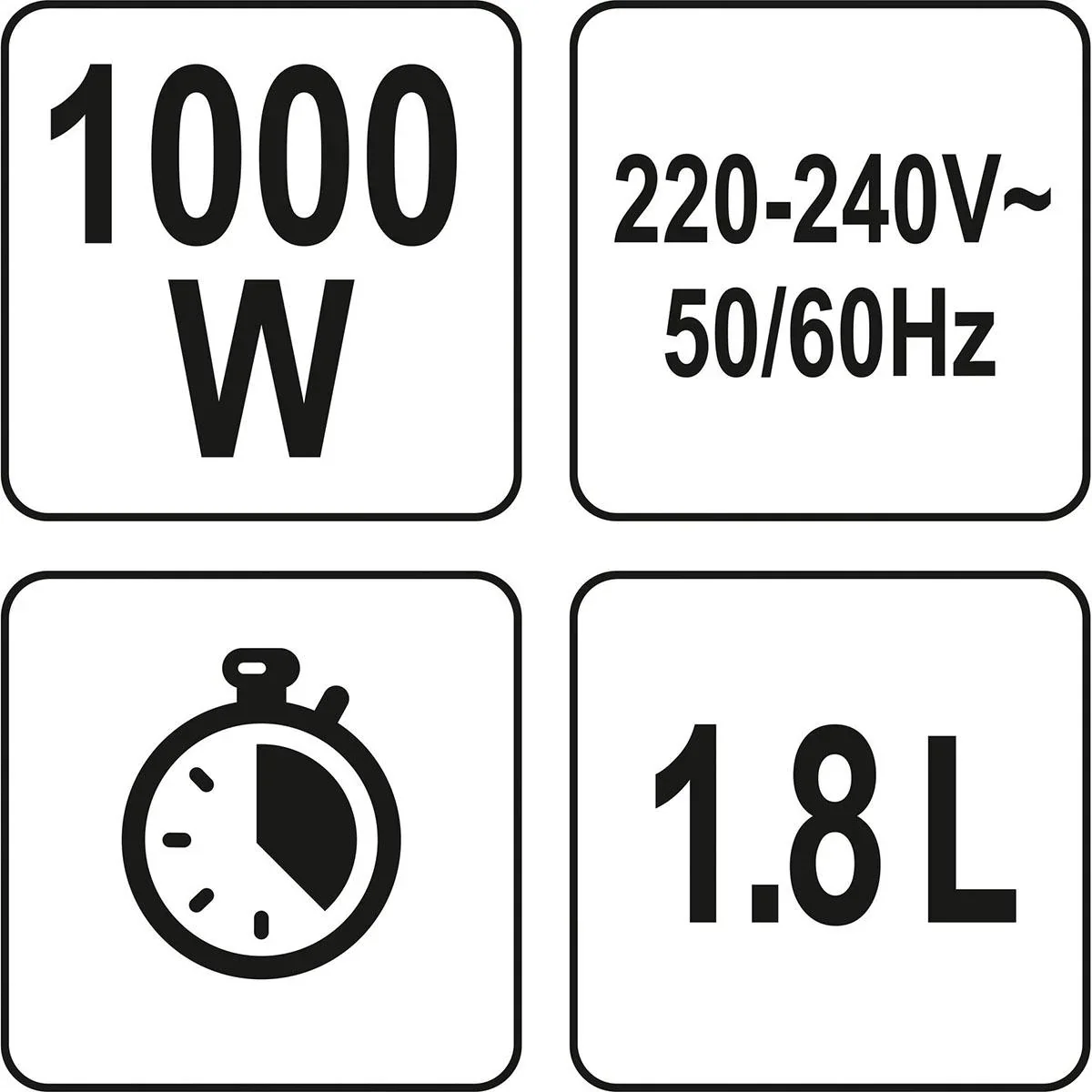 Kaffeemaschine mit Zeitschaltuhr - 1,8L - 1000W - 1