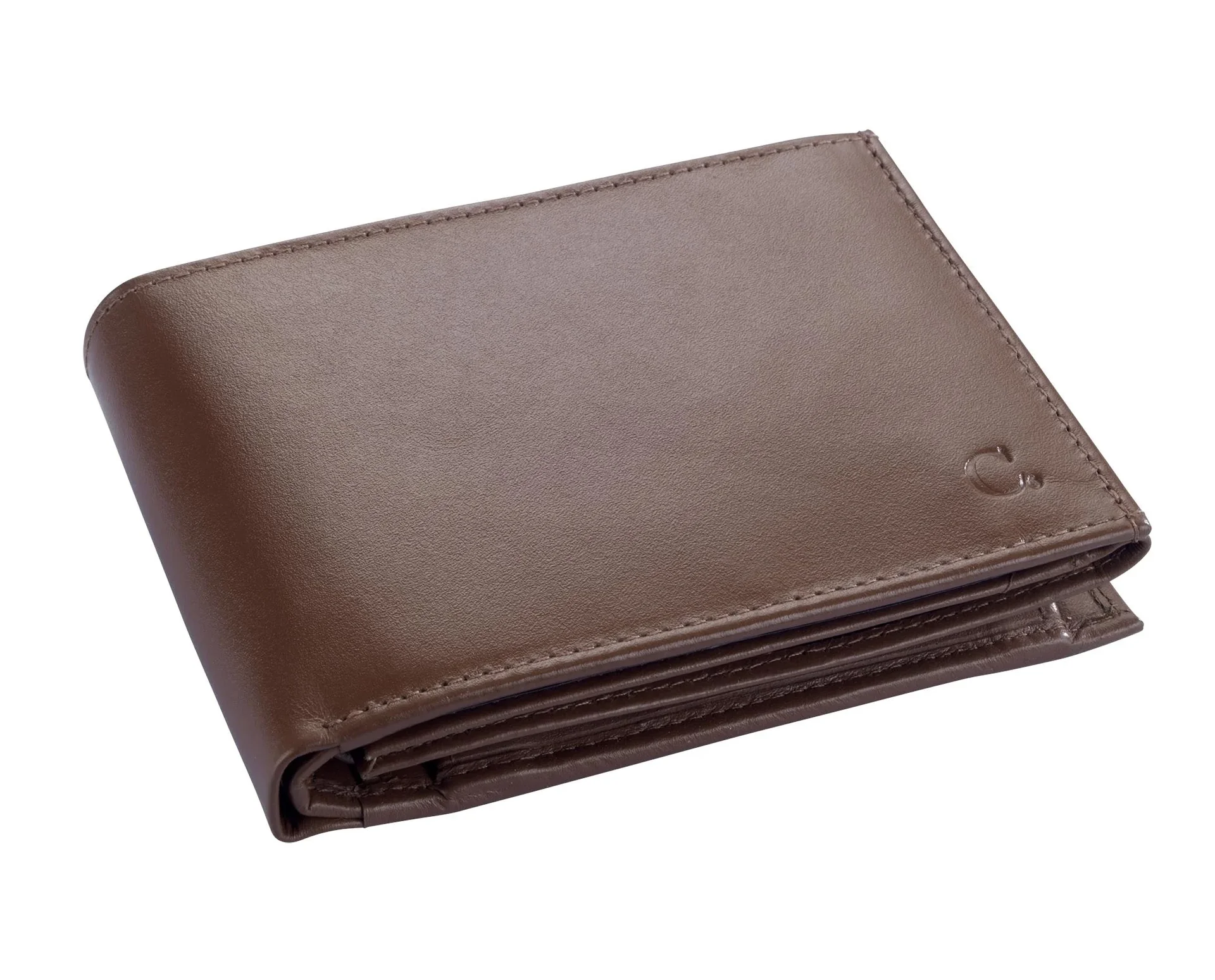 Kombi-Geldbörse "Chevirex", 12 x 9 x 2,5 cm, Echtleder, Braun - 2