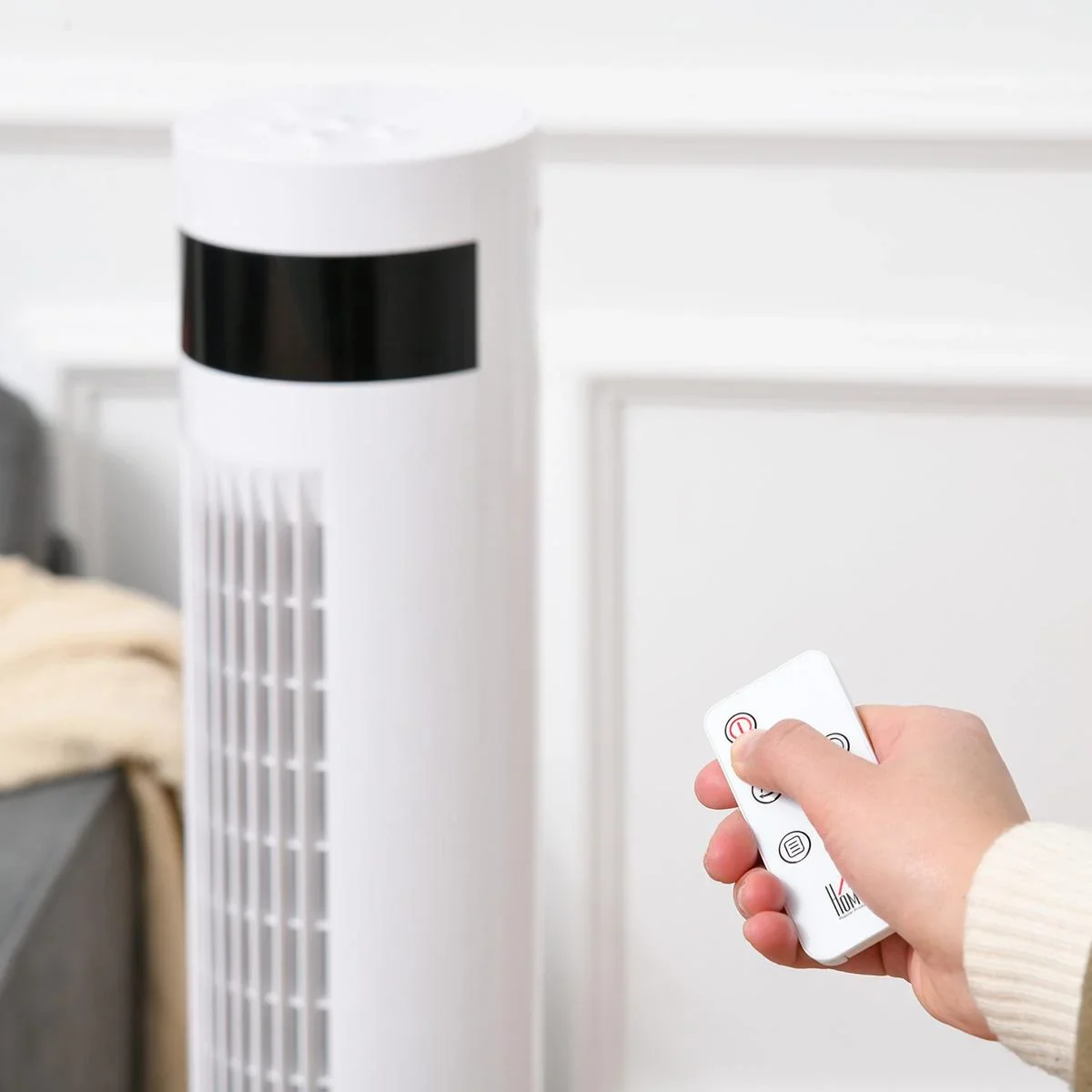 Turmventilator mit Fernsteuerung weiß - 7