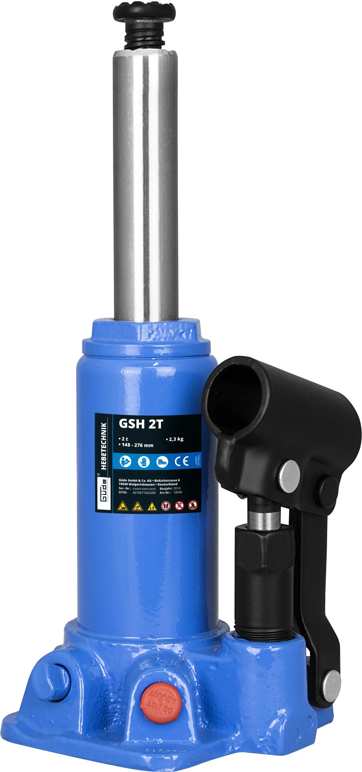 Stempelwagenheber GSH, 2 t, hydraulisch - 1