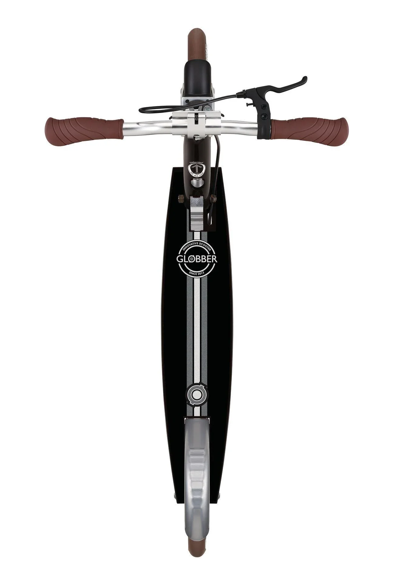 NL 205 Deluxe Tretroller, 205 mm, ABEC 7, Handbremse, höhenverstellbar, Frontfederung, Klappmechanismus, schwarz - 7