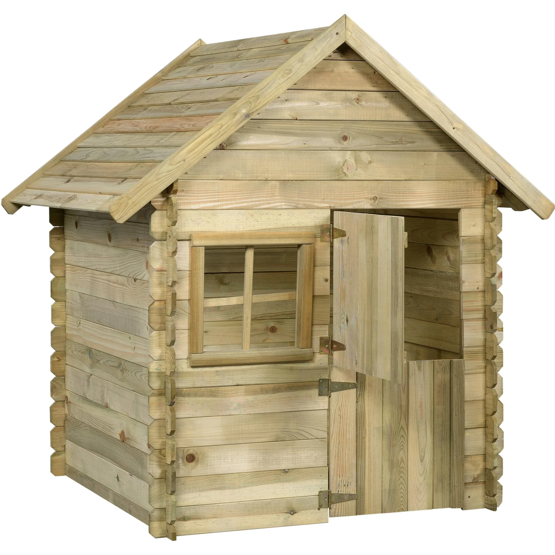 Spielhaus Louise Holz Deluxe Satteldach mit Boden 135 x 130 x 145 cm - 0