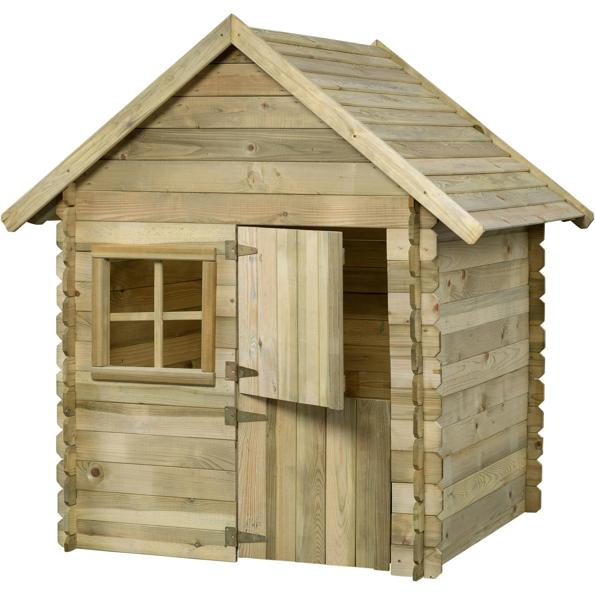 Spielhaus Louise Holz Deluxe Satteldach mit Boden 135 x 130 x 145 cm - 2