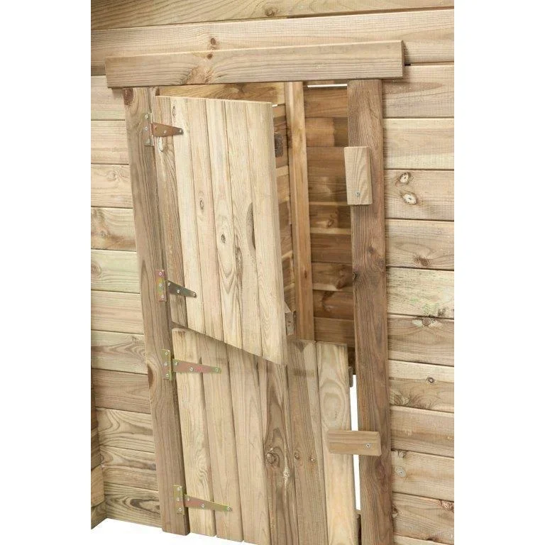 Spielhaus Louise Holz Deluxe Satteldach mit Boden 135 x 130 x 145 cm - 3