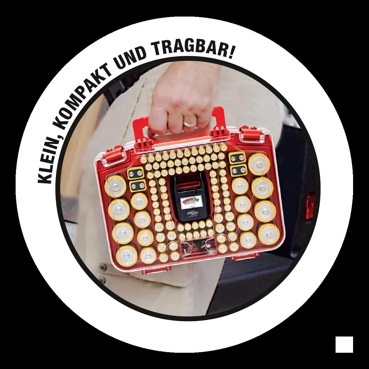 Batterievorratskoffer inklusive Tester - 1