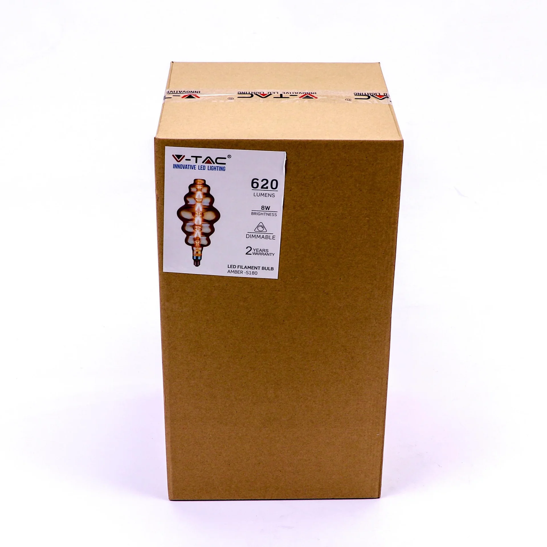 VT-2169 XXL Dimmbare Design-LED-Glühlampe - 8W - 2000K - E27 Fassung - S180 - Gold - 0