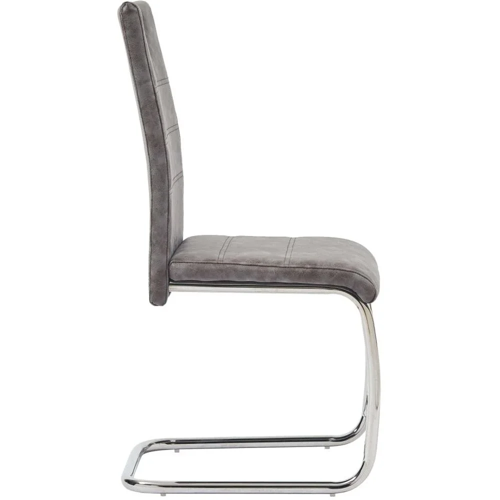 Esszimmerstühle 2-Sitzer Leder braun - 1