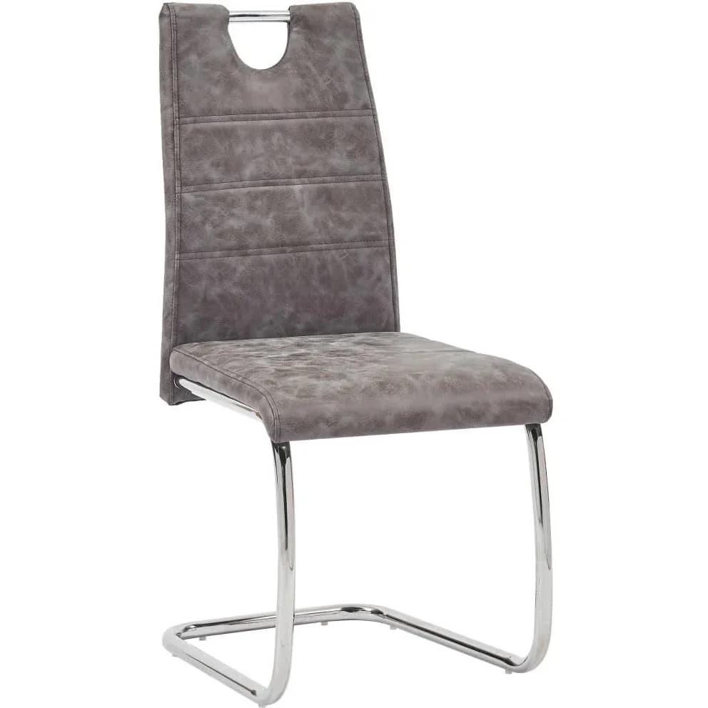 Esszimmerstühle 2-Sitzer Leder braun - 2