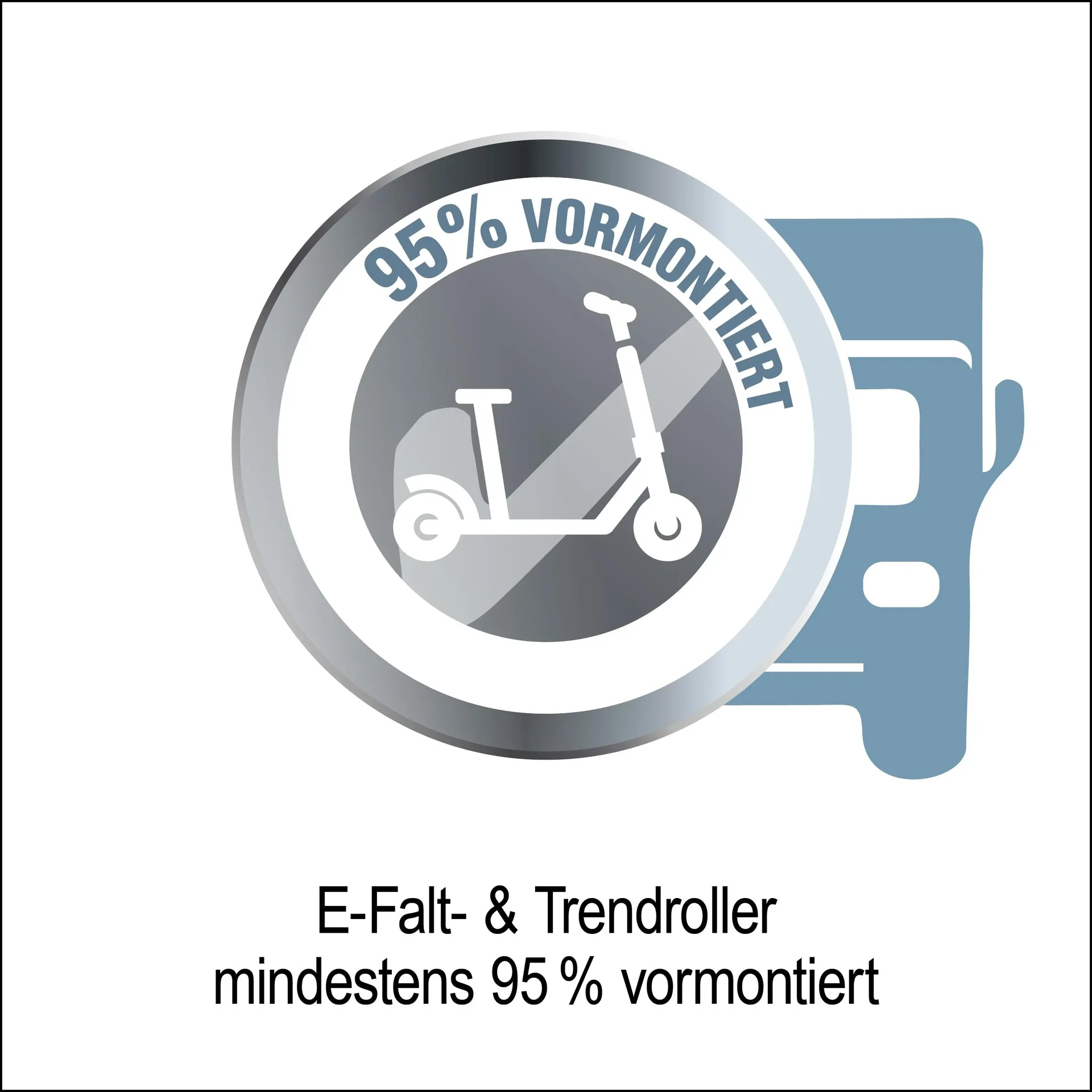 Elektro-Faltroller Speedster 45 km/h, 1000 Watt, inklusive Blinkanlage und Gepäckfach, Schwarz - 8
