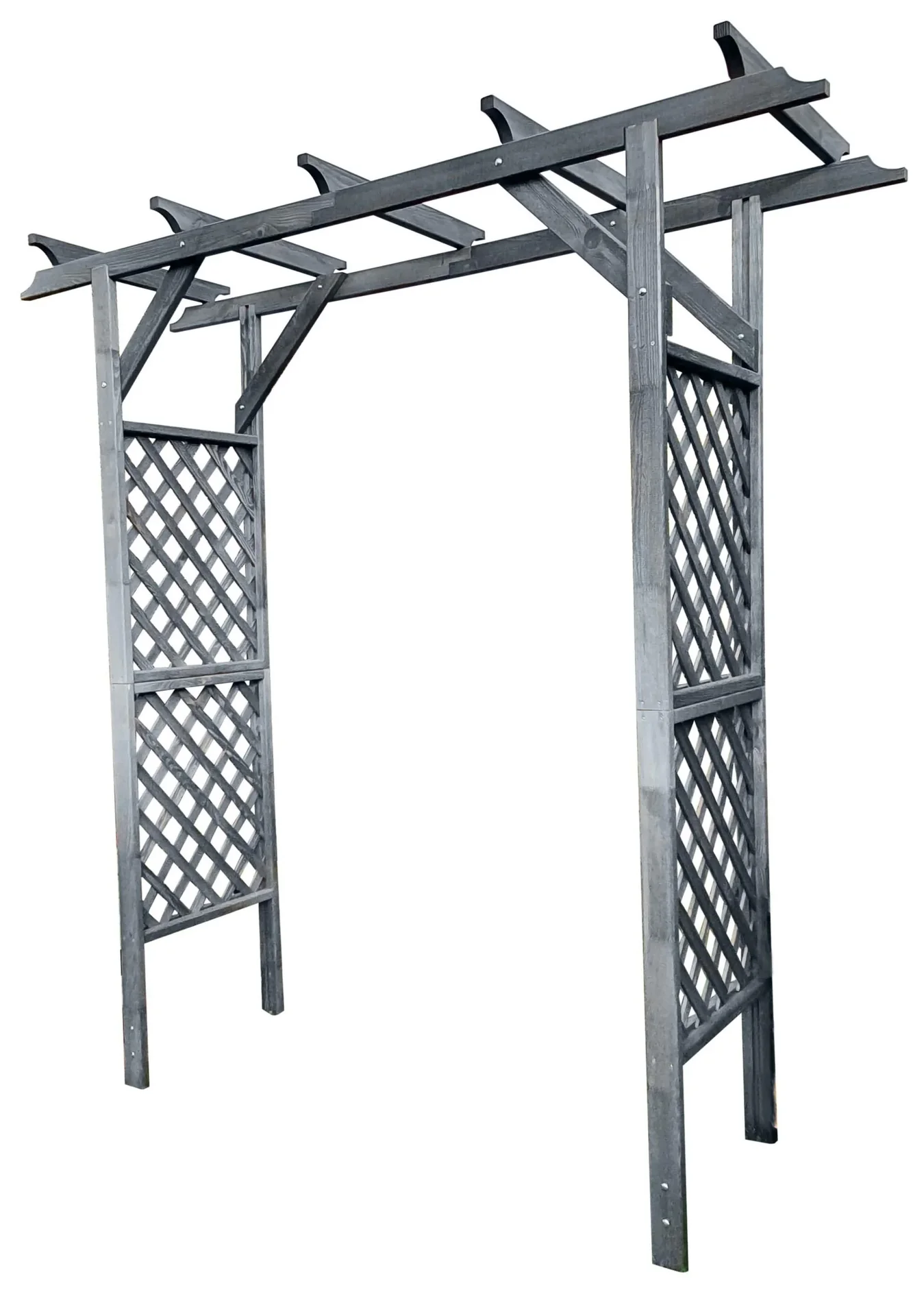 Pergola Bamberg ohne Pflanzkästen, grau - 0