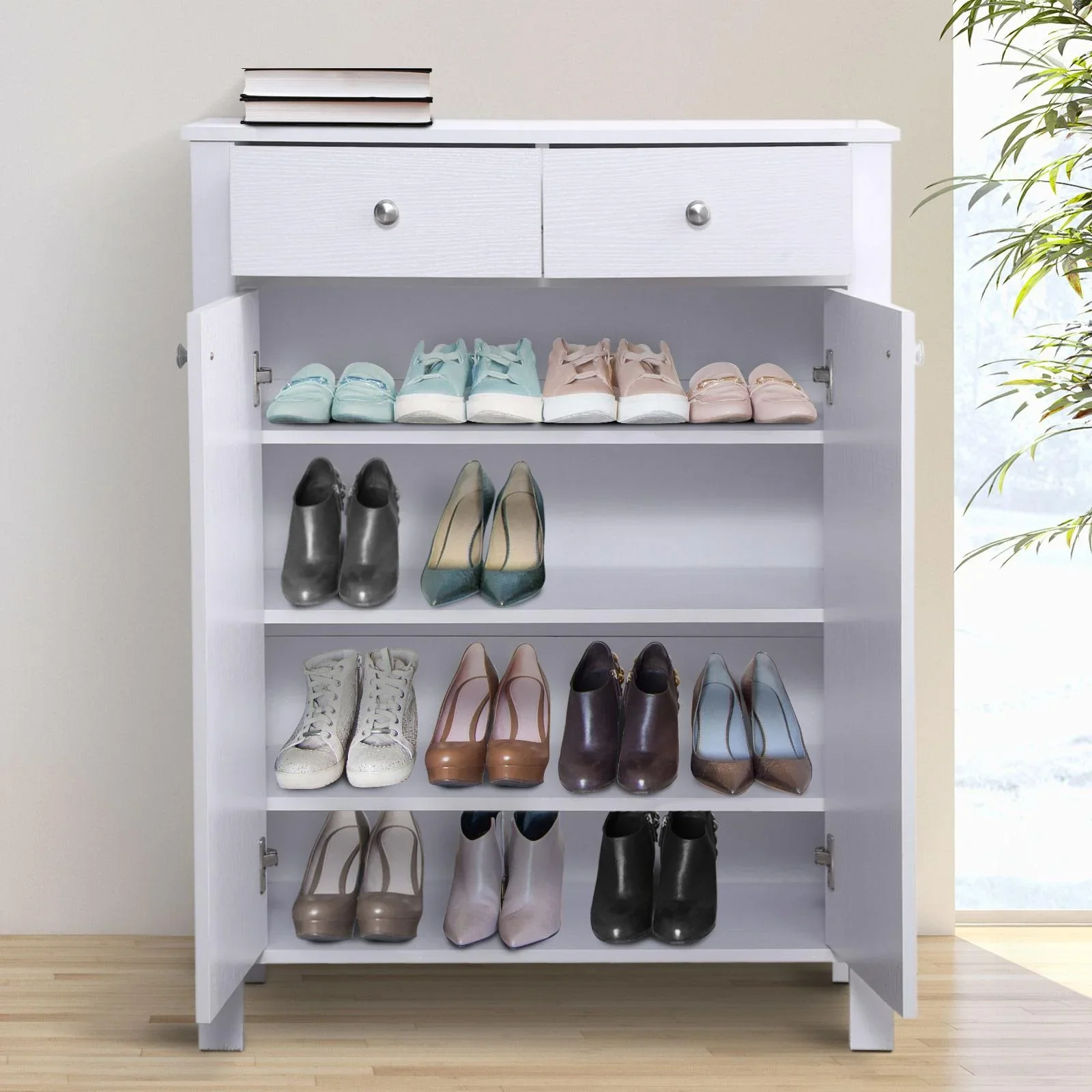 Schuhschrank mit 2 Schubladen - 7