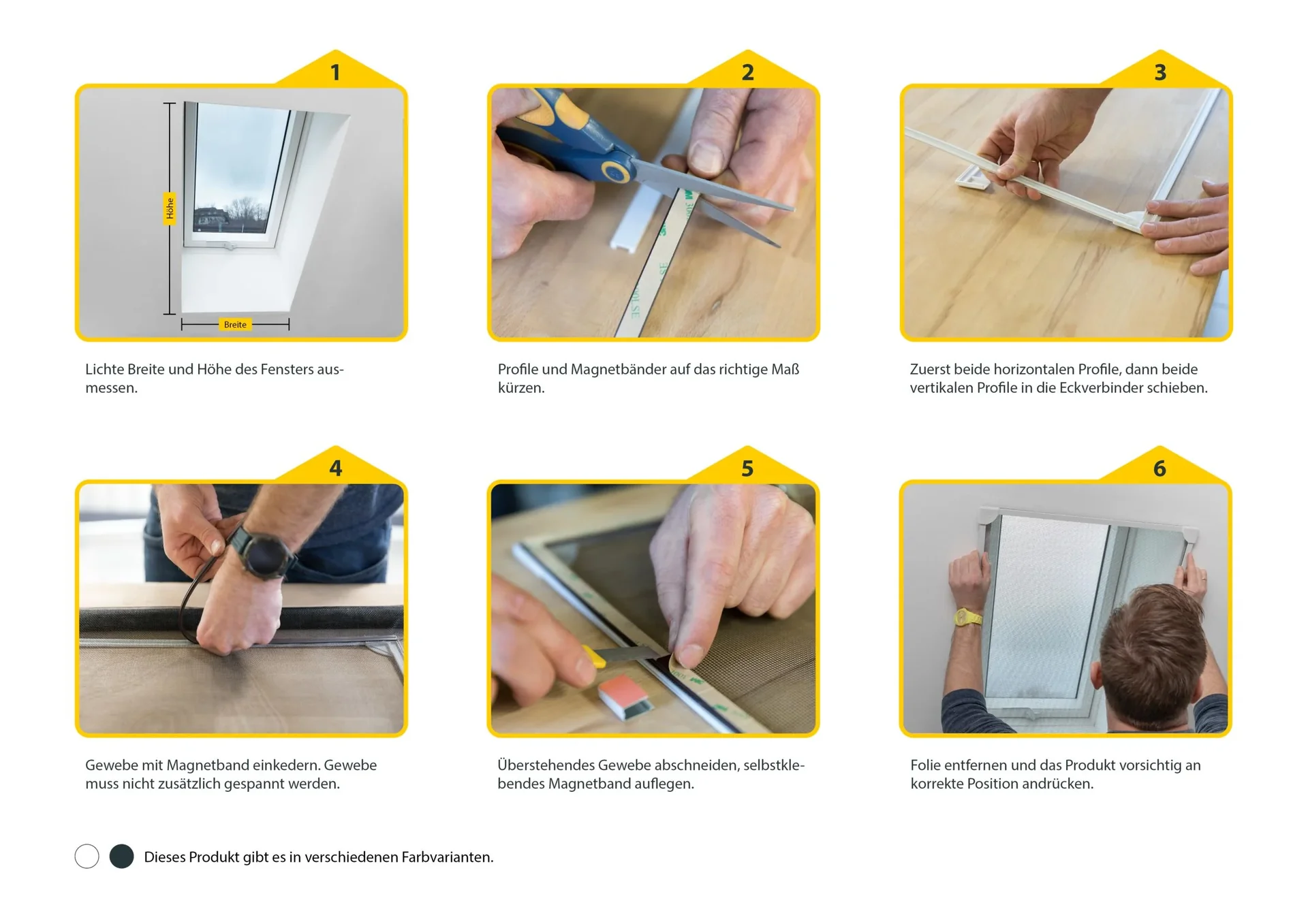 Fliegengitter für Dachfenster mit Magnetrahmen, Farbe weiß, 80 x 140 cm - 0