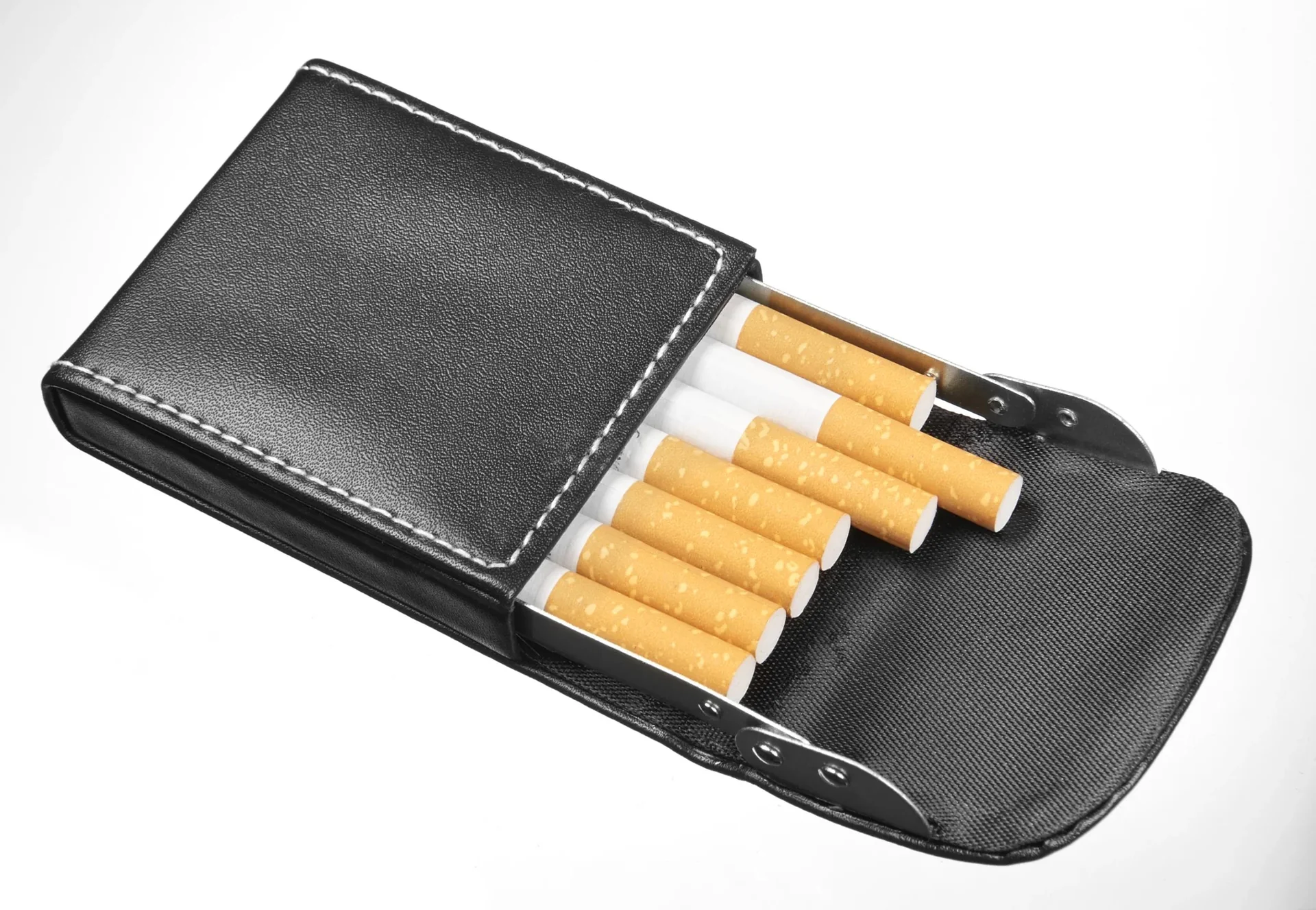 Scheck-Visitenkarten und Zigaretten Etui - 0