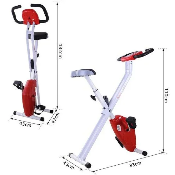Hometrainer Zusammenklappbares Fitness-Rad - Stahl-Ergometer - 5