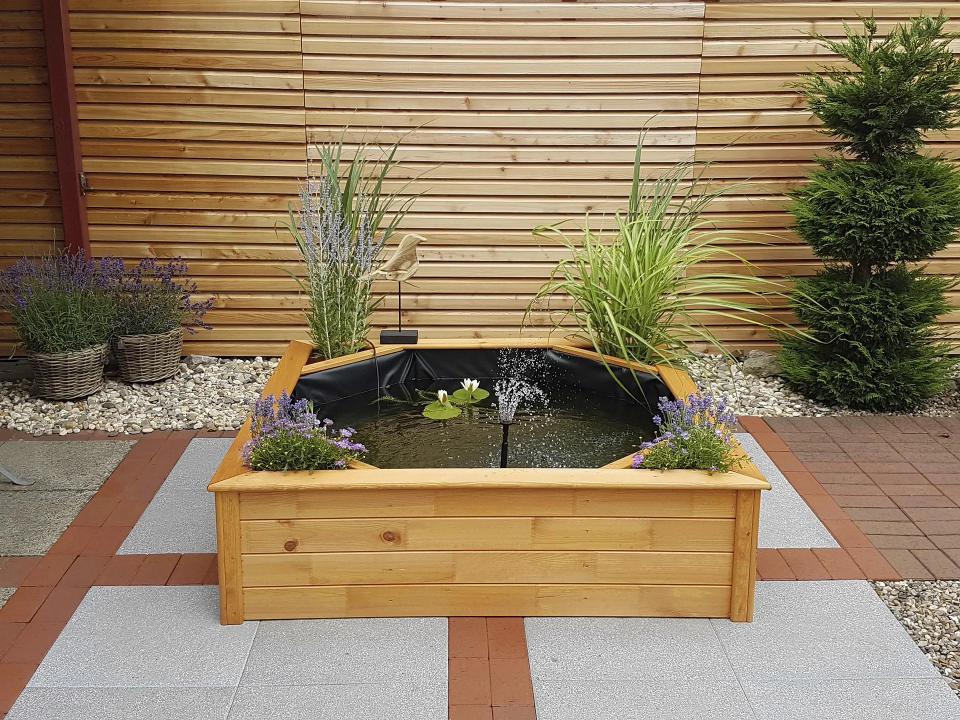 Hochteich mit 4 seitlichen Pflanzzonen Solar - 2