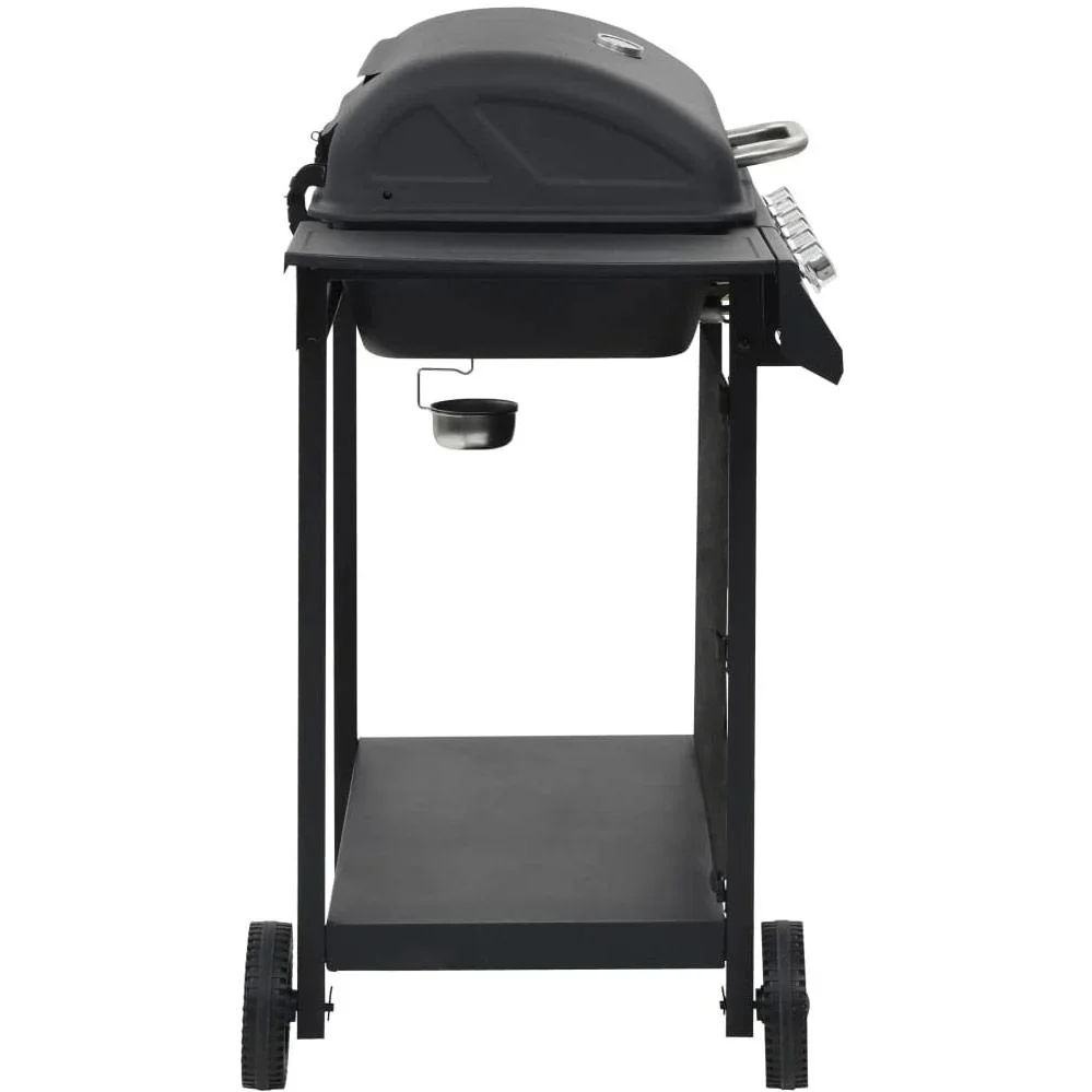 Gasgrill mit 6 Kochstellen Stahl schwarz - 0