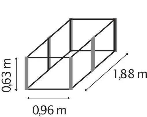 Hochbeet Meta 630, Granit - 1