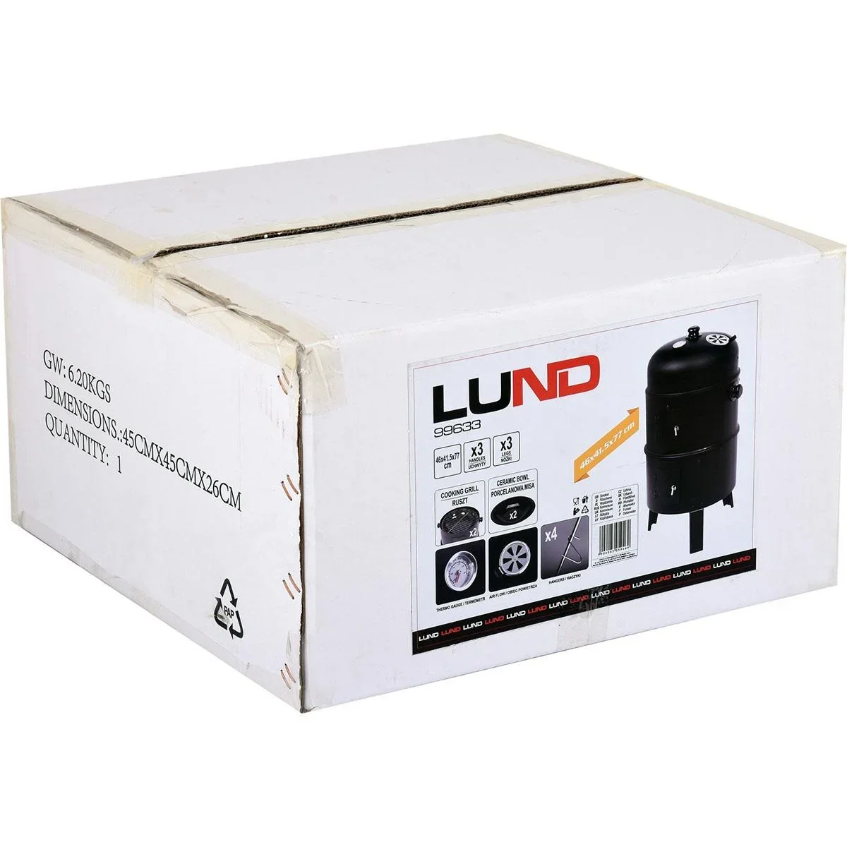 BBQ Roker/ Barbecue Grill - 40cm Grill - 4 Aufhänger - 1