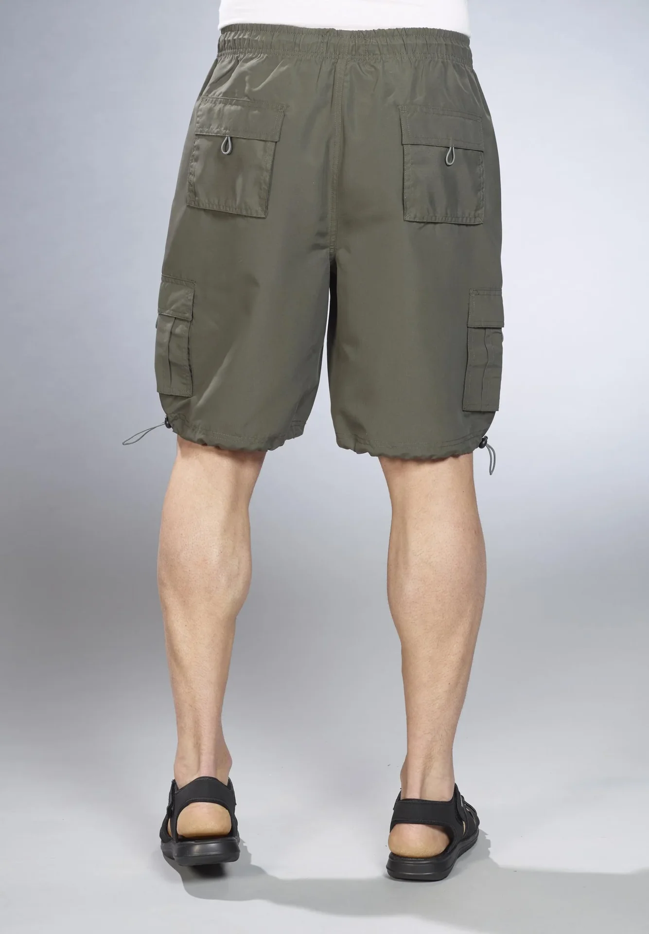 Herren Shorts mit Gummizug, Farbe oliv, Gr. L - 8