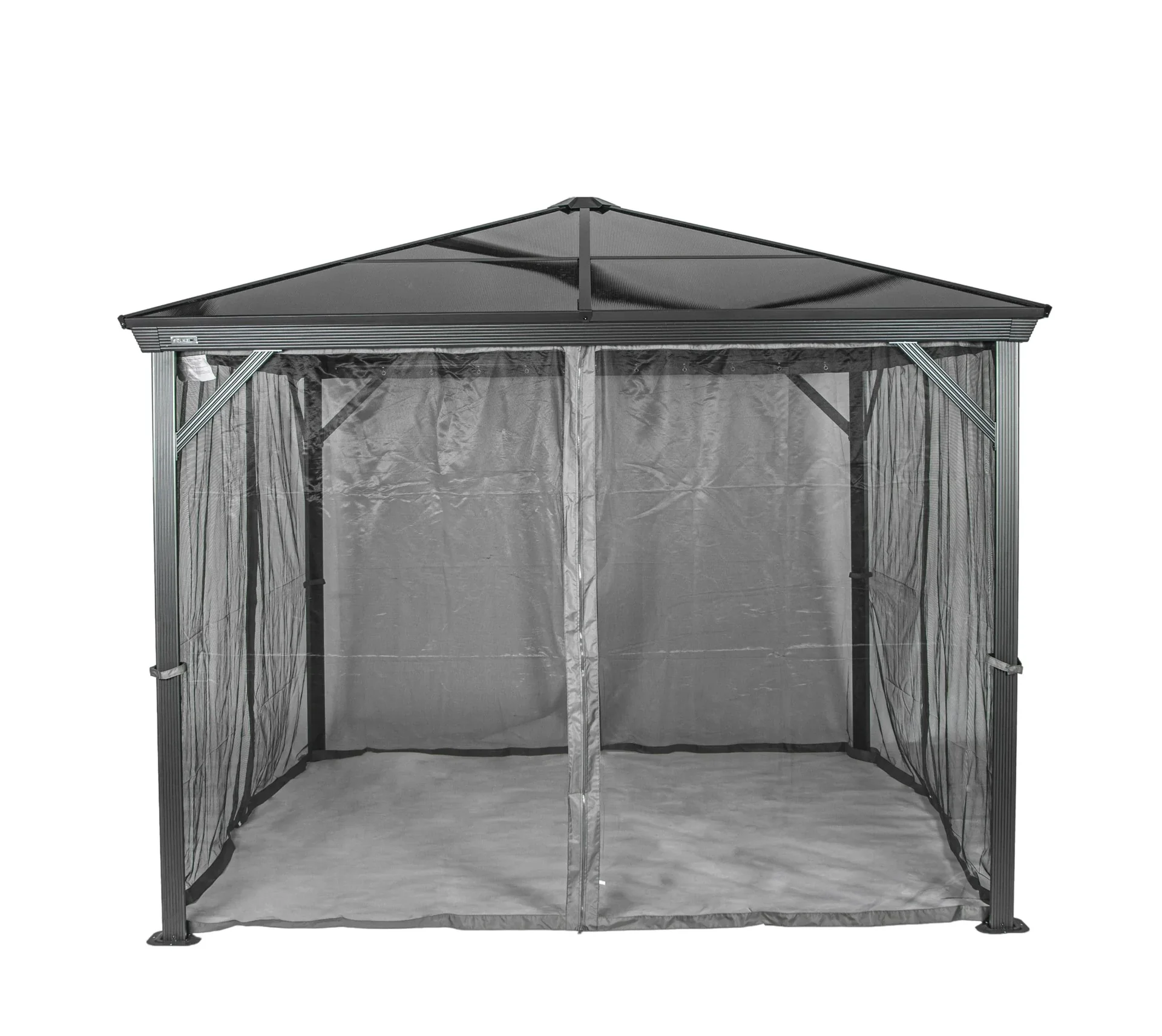 Aluminium Pavillon Verona, 10 x 10, Farbe anthrazit mit HardTop - 6