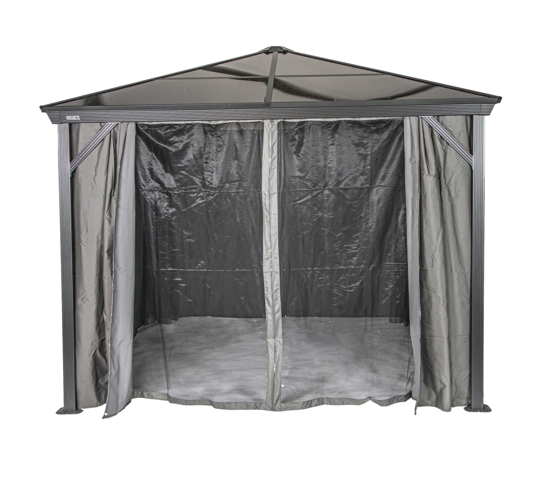 Aluminium Pavillon Verona, 10 x 10, Farbe anthrazit mit HardTop - 7