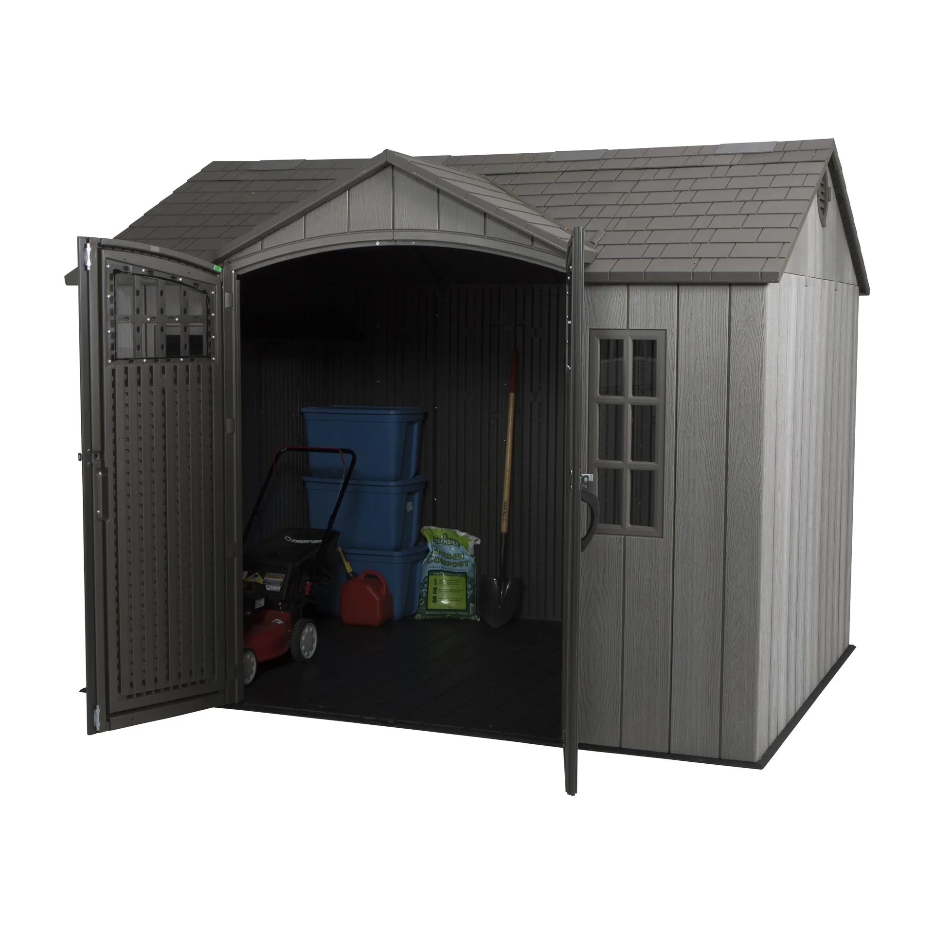 Kunststoff Gerätehaus Saturn dunkelgrau, 244 x 305 x 244 cm - 8