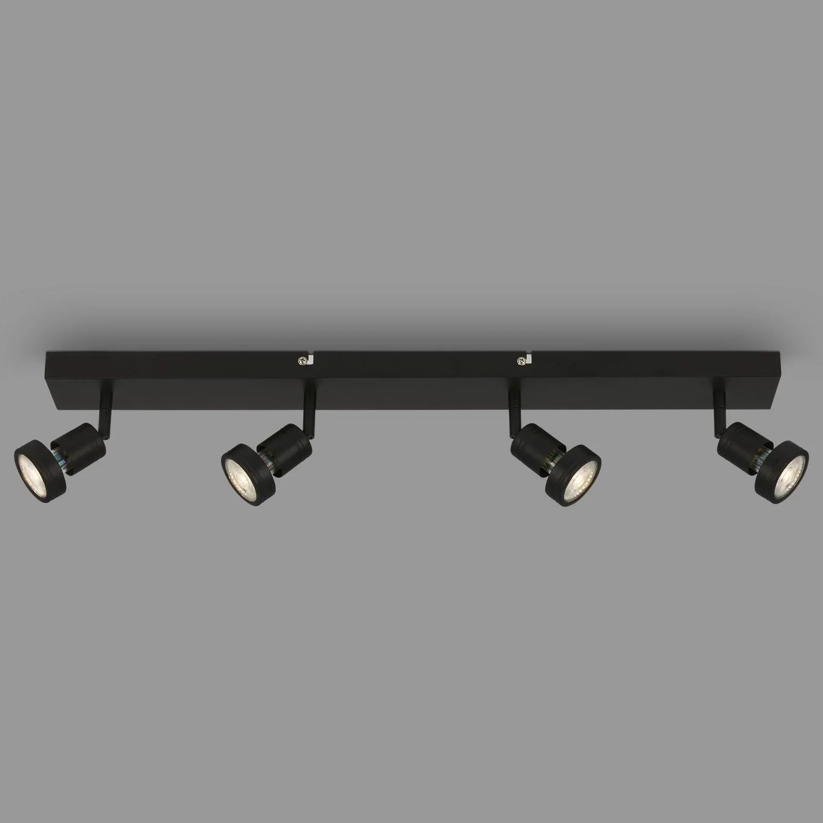 LED Spotleuchte 4-flammig, schwarz, 4 x GU10 Fassung, inklusive 4 x LED Leuchtmittel, 4,9 Watt, 460 lm, 3000 K - 2