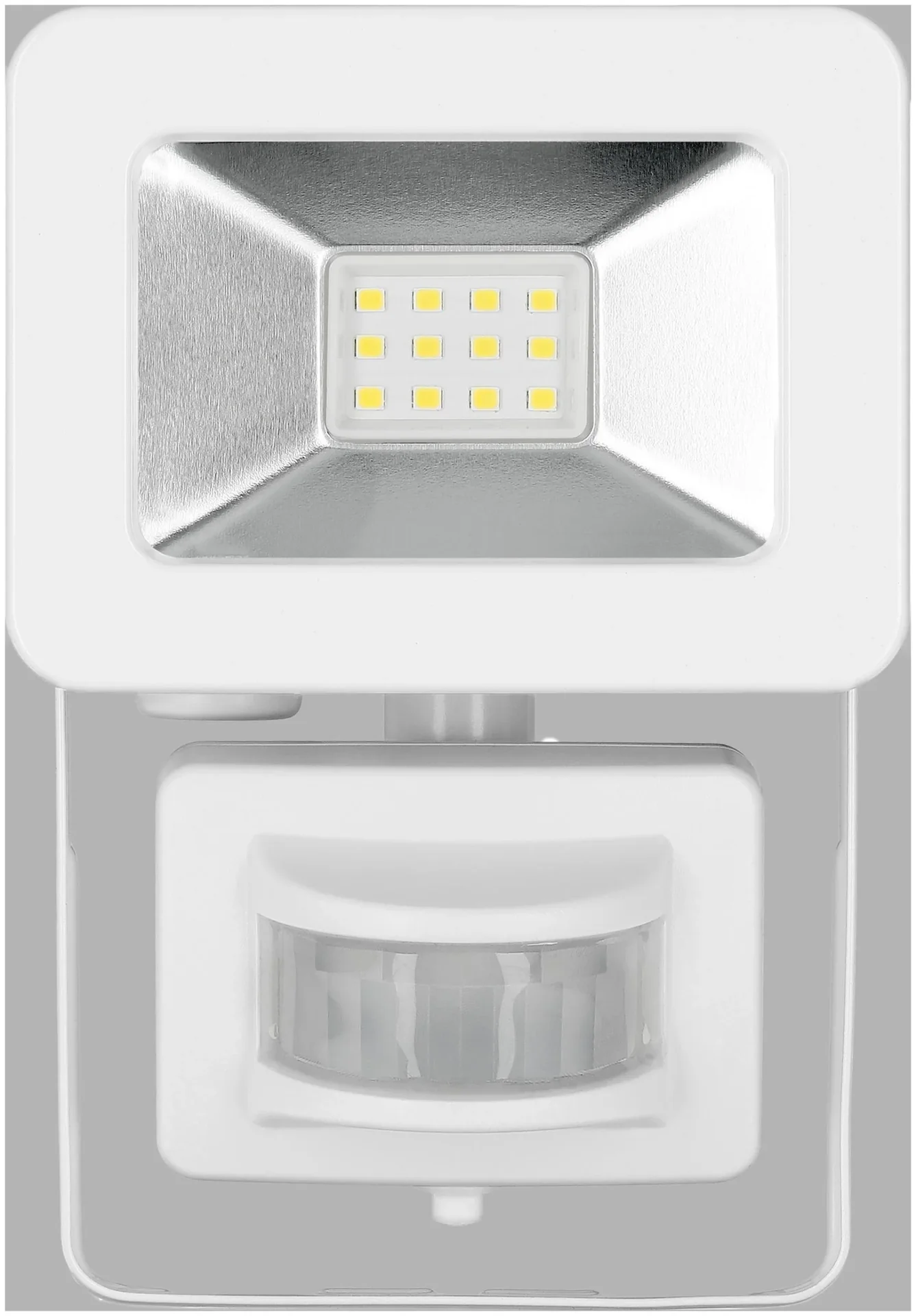 LED Außenstrahler mit Bewegungsmelder Weiß, 10 Watt - 850 Lumen - 4