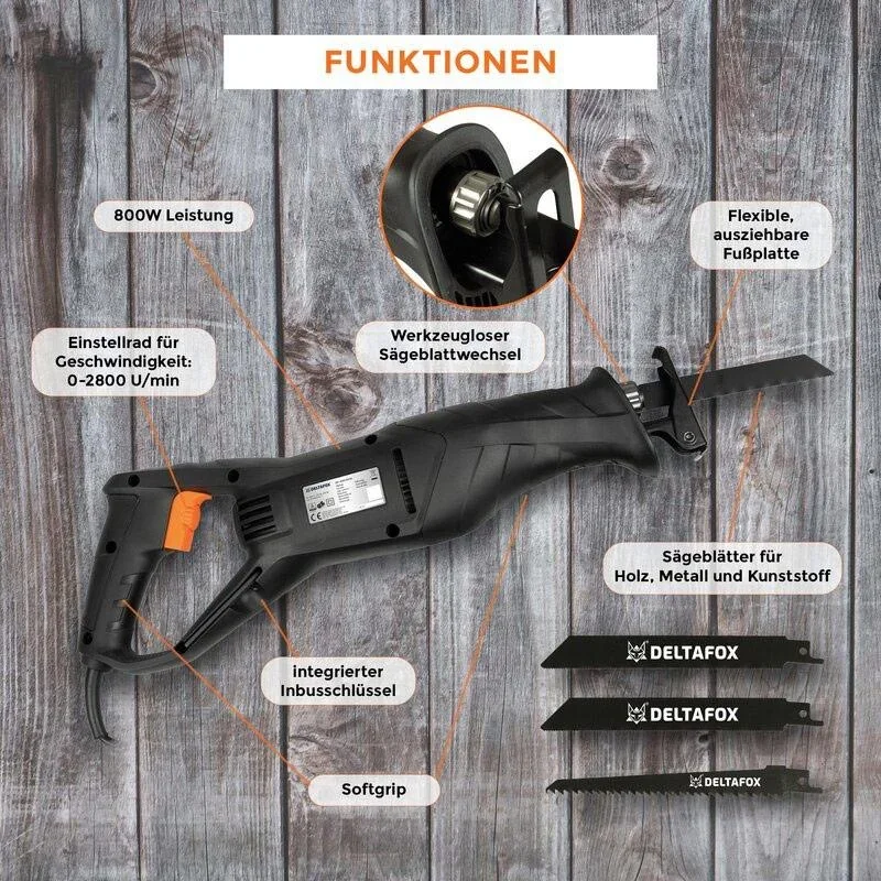 Deltafox Elektrische Stichsäge - 800W - DP-ERS 8010 - 3
