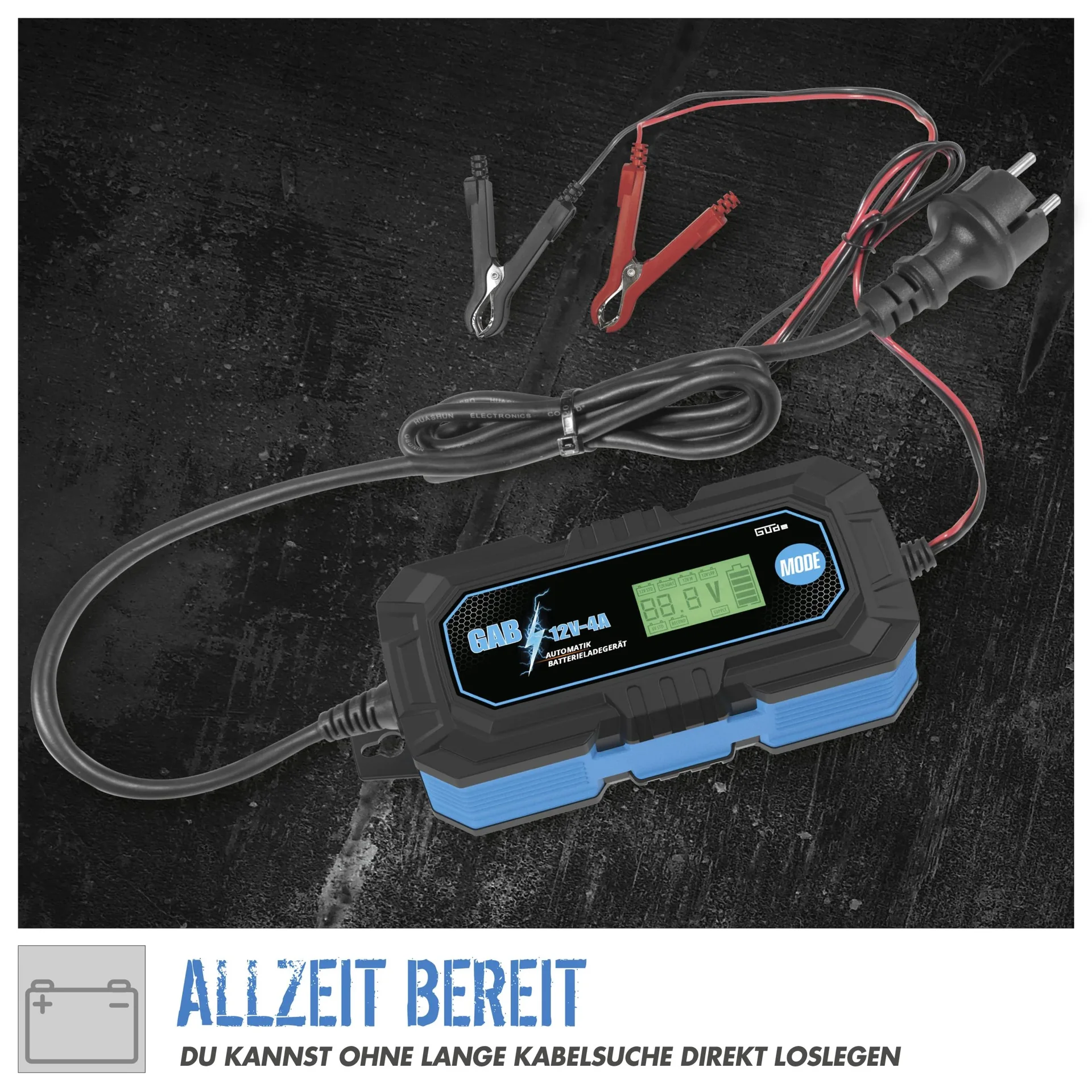 Automatik Batterieladegerät GAB 12V/6V-4A - 4