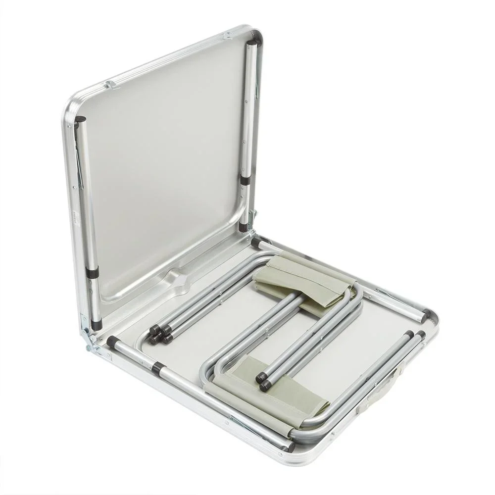 Klappbare Campingbank 5 Stück weißes Aluminium - 3