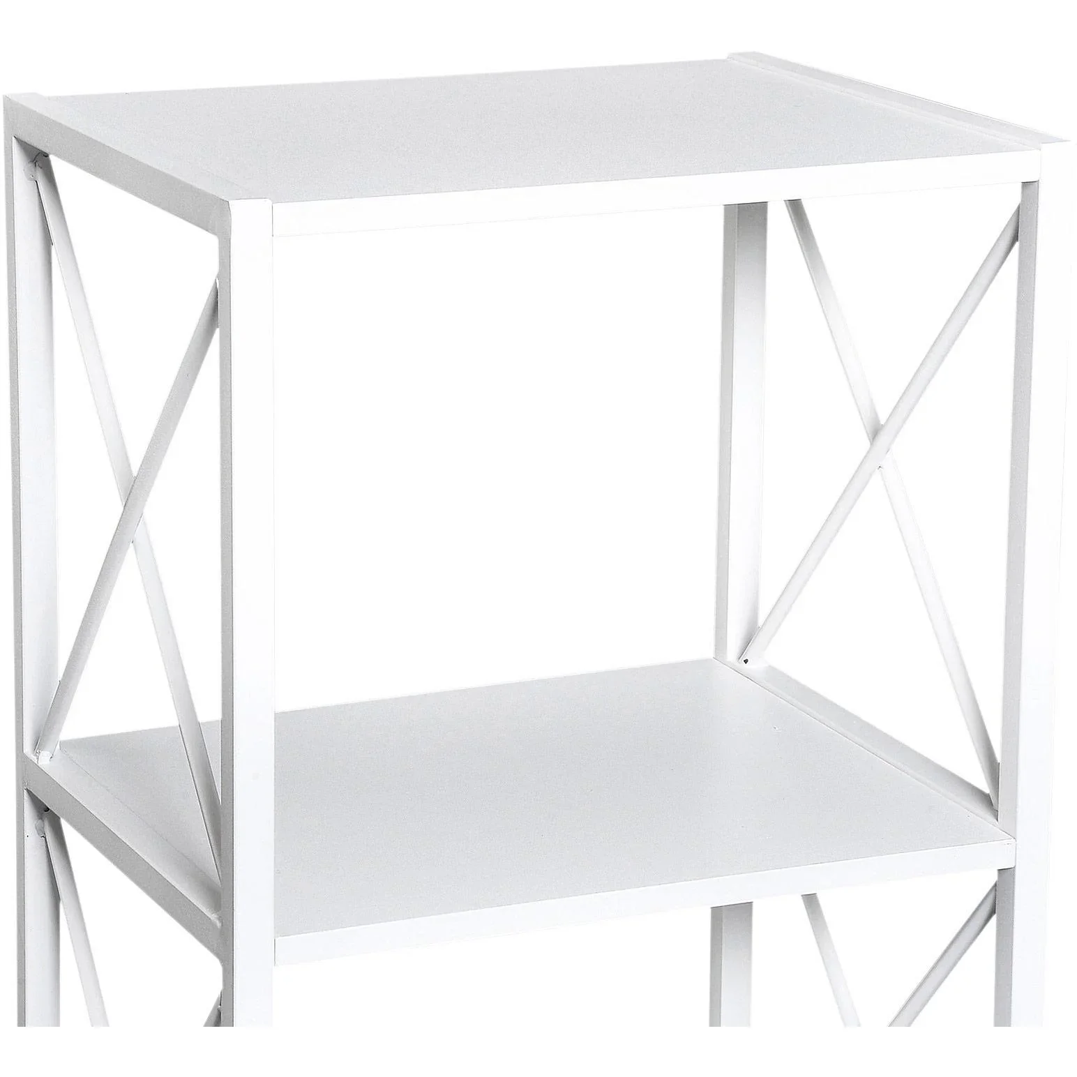 Standregal Bücherregal Aufbewahrungsregal Metall Weiß 40 x 35 x 72,5 cm - 2