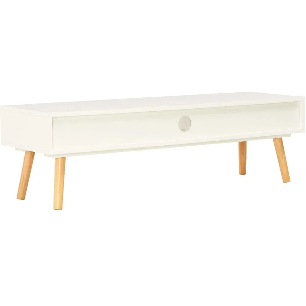 TV-Schrank 120x35x35 cm Kiefer massiv weiß - 2