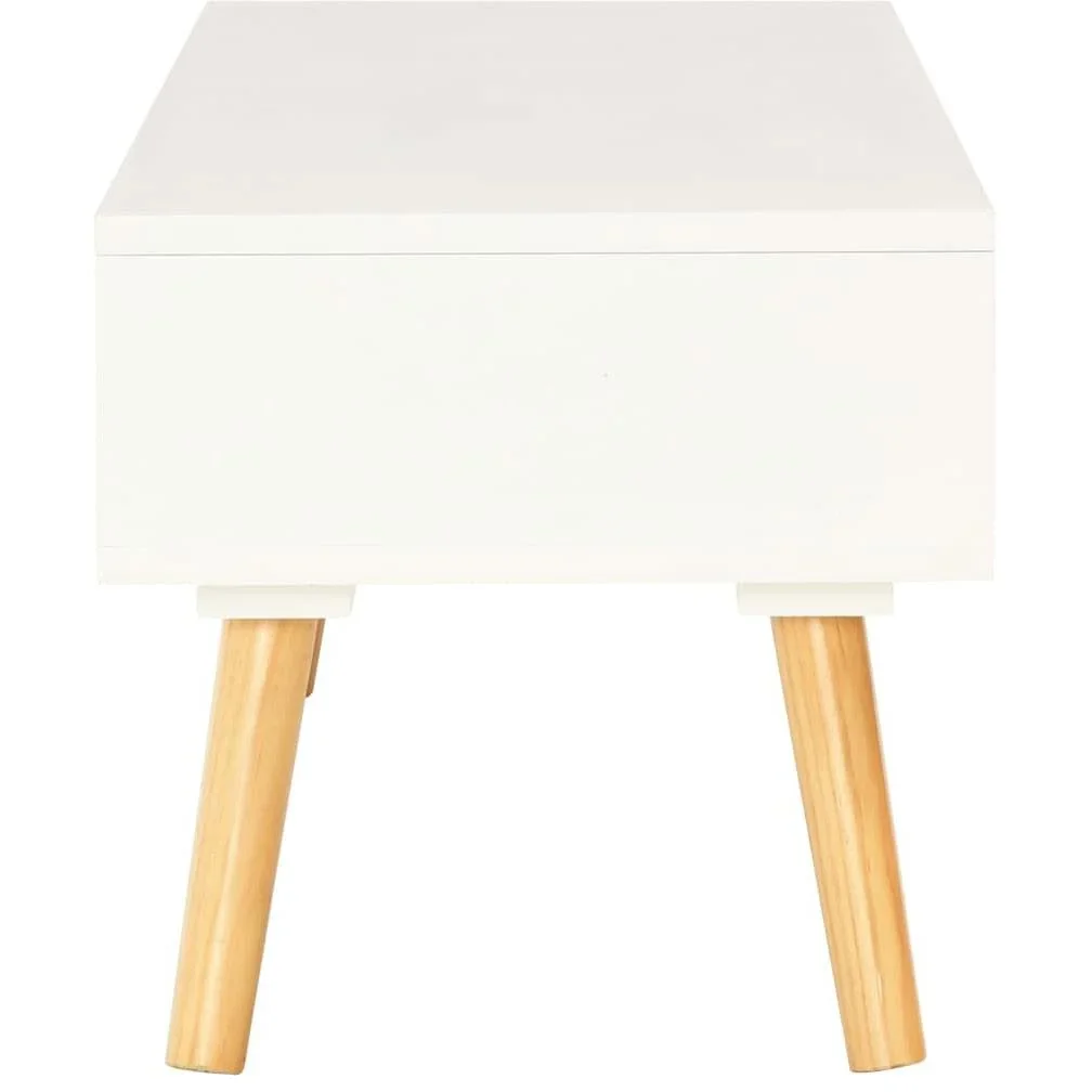 TV-Schrank 120x35x35 cm Kiefer massiv weiß - 3