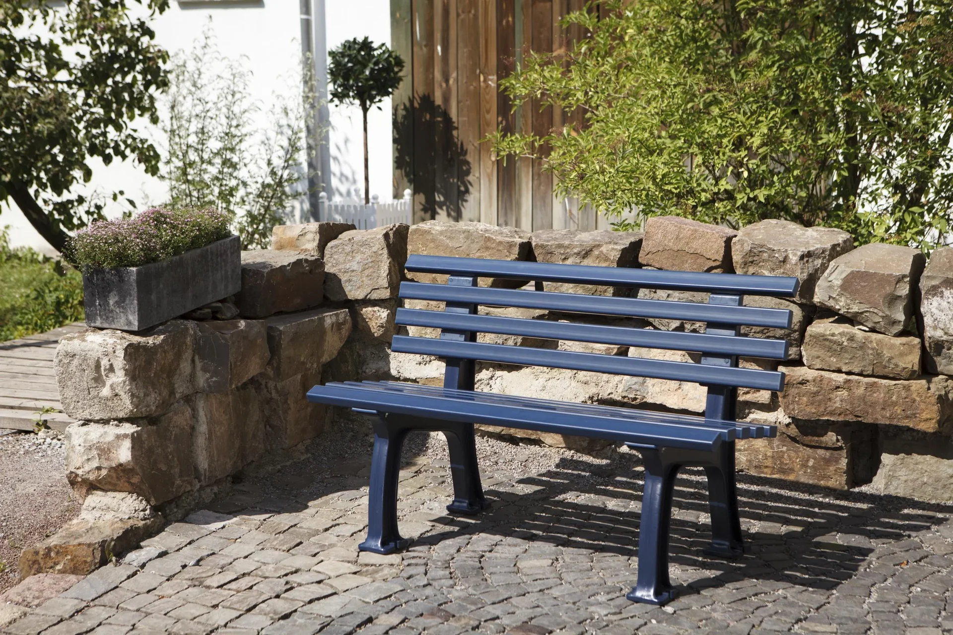 Gartenbank Ibiza blau - 0