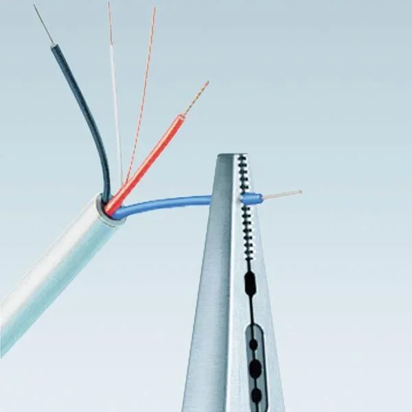 Verdrahtungszange, 160 mm mit 2 Komponenten-Griff - 0