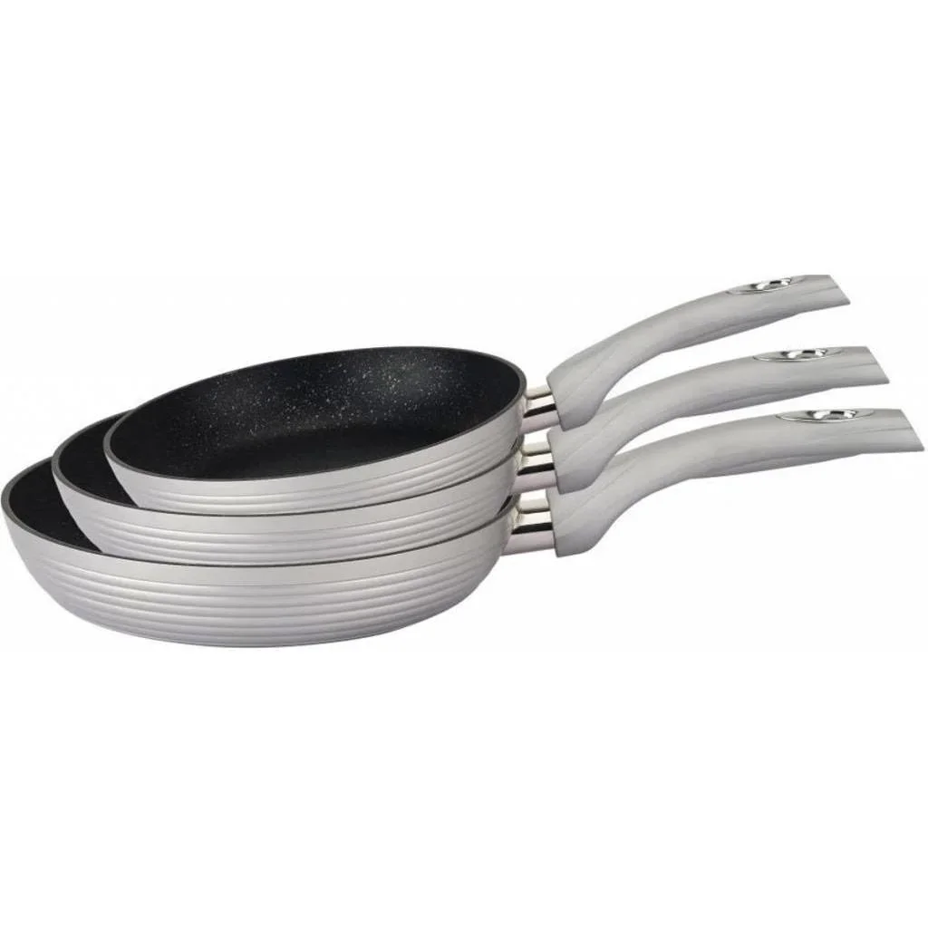 Bratpfannenset 3-teilig + Suppenbräter aus Marmor - 32 CM - 1