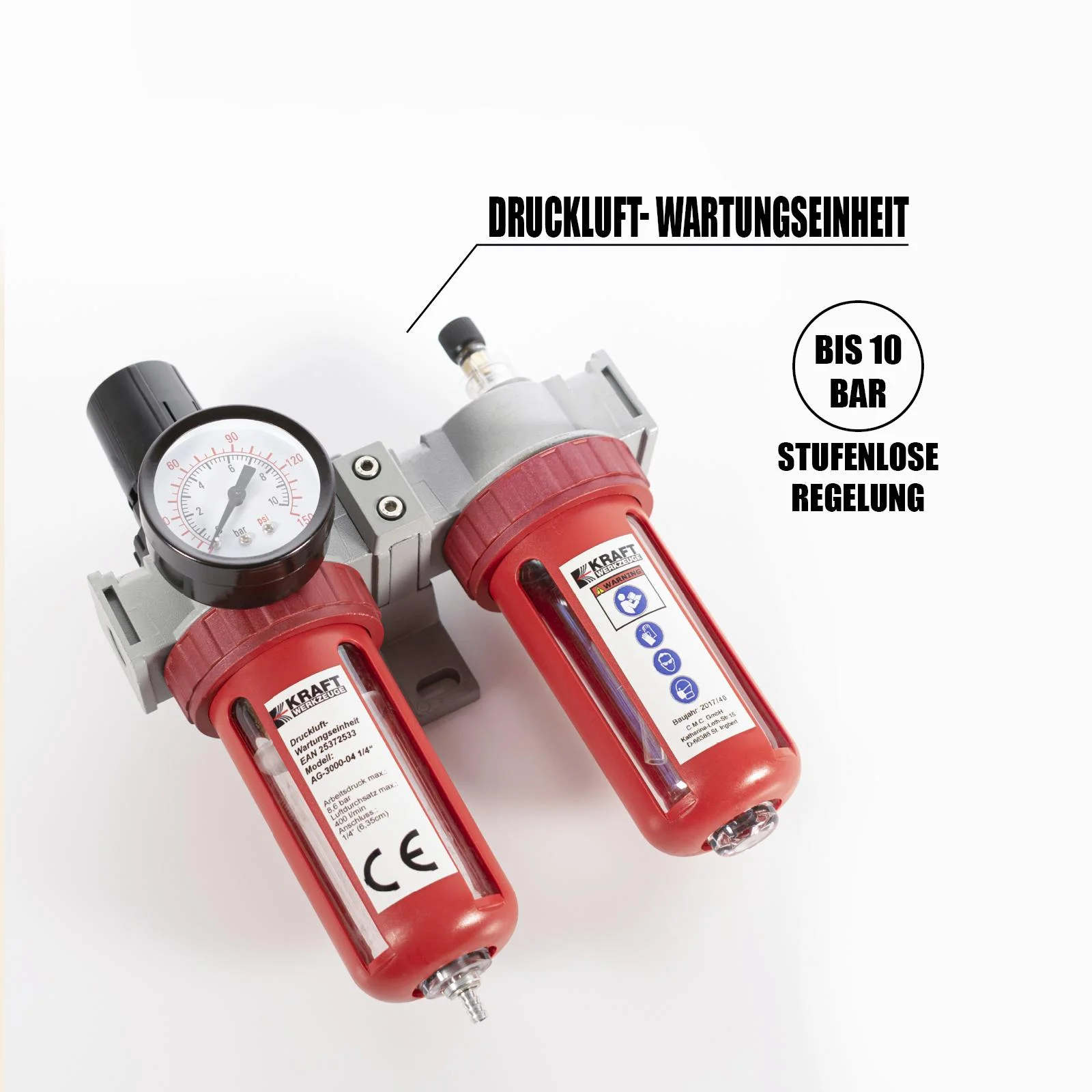 Druckluft Wartungseinheit 1/4" Filter - 0